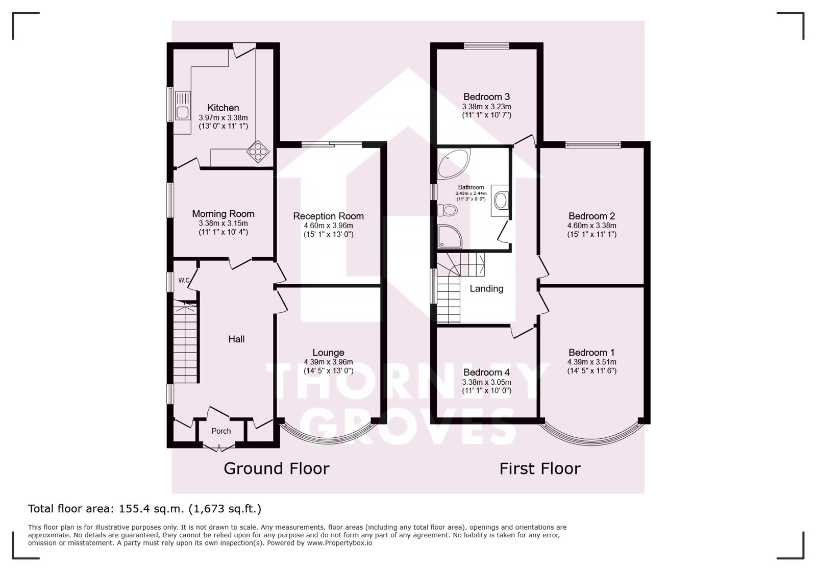 136, Light Oaks Road, Salford floorplan