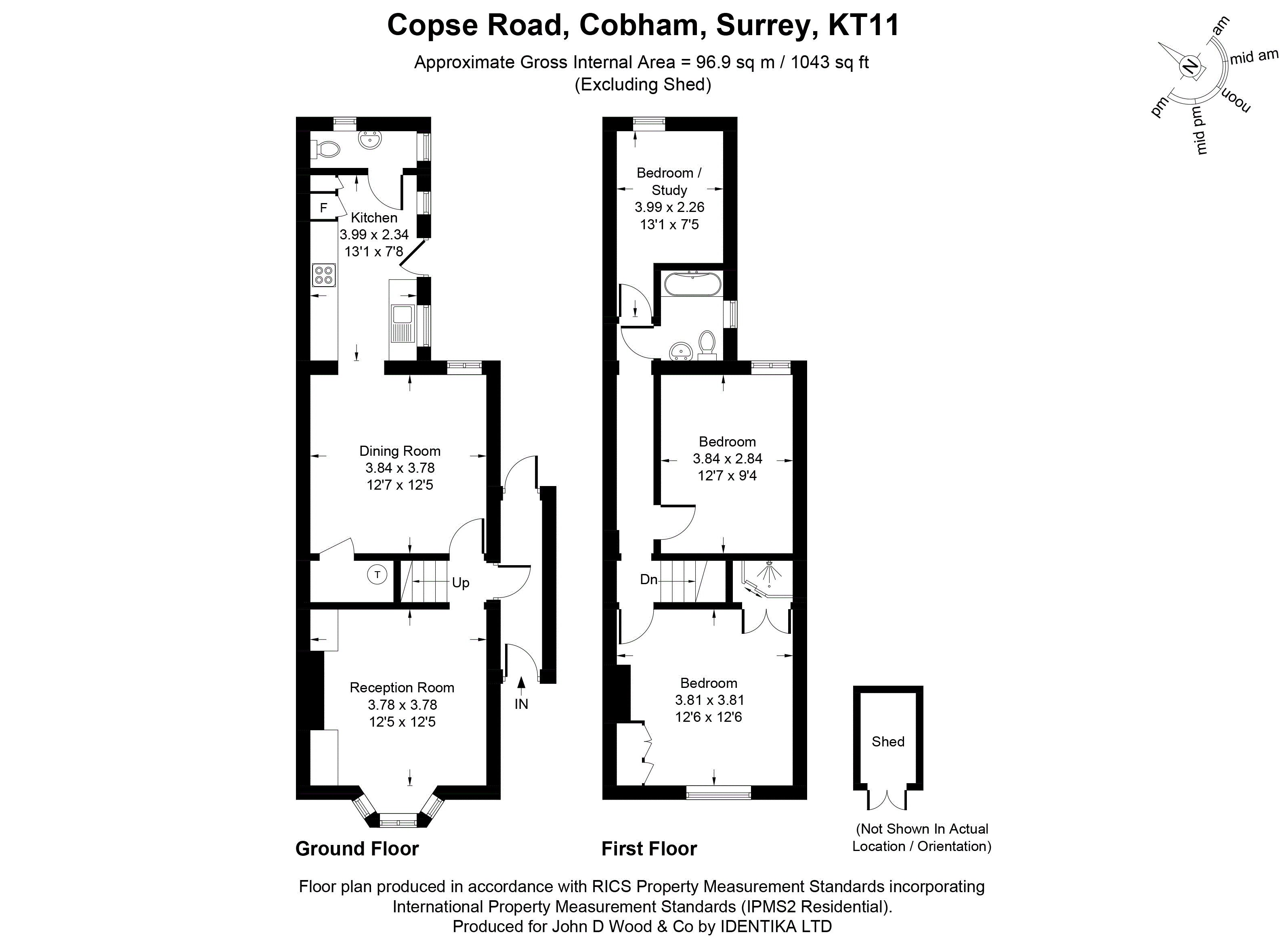 Copse Road, Cobham, Surrey KT11, 3 bedroom semidetached house for sale