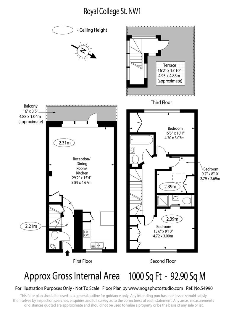 Flat 4, 232, Royal College Street, London floorplan