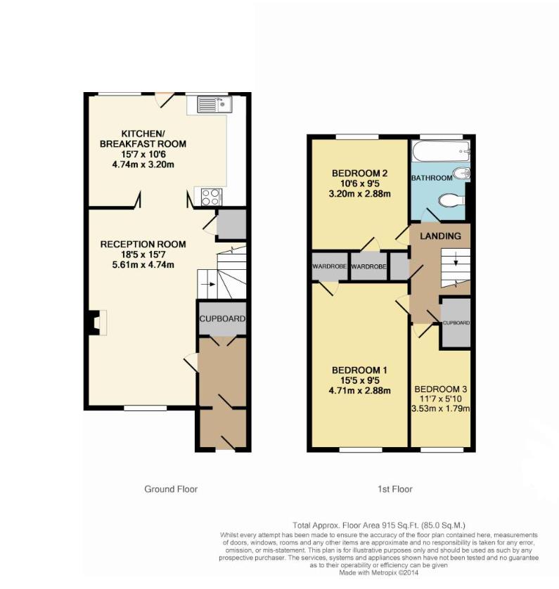 28, Bedster Gardens, West Molesey floorplan