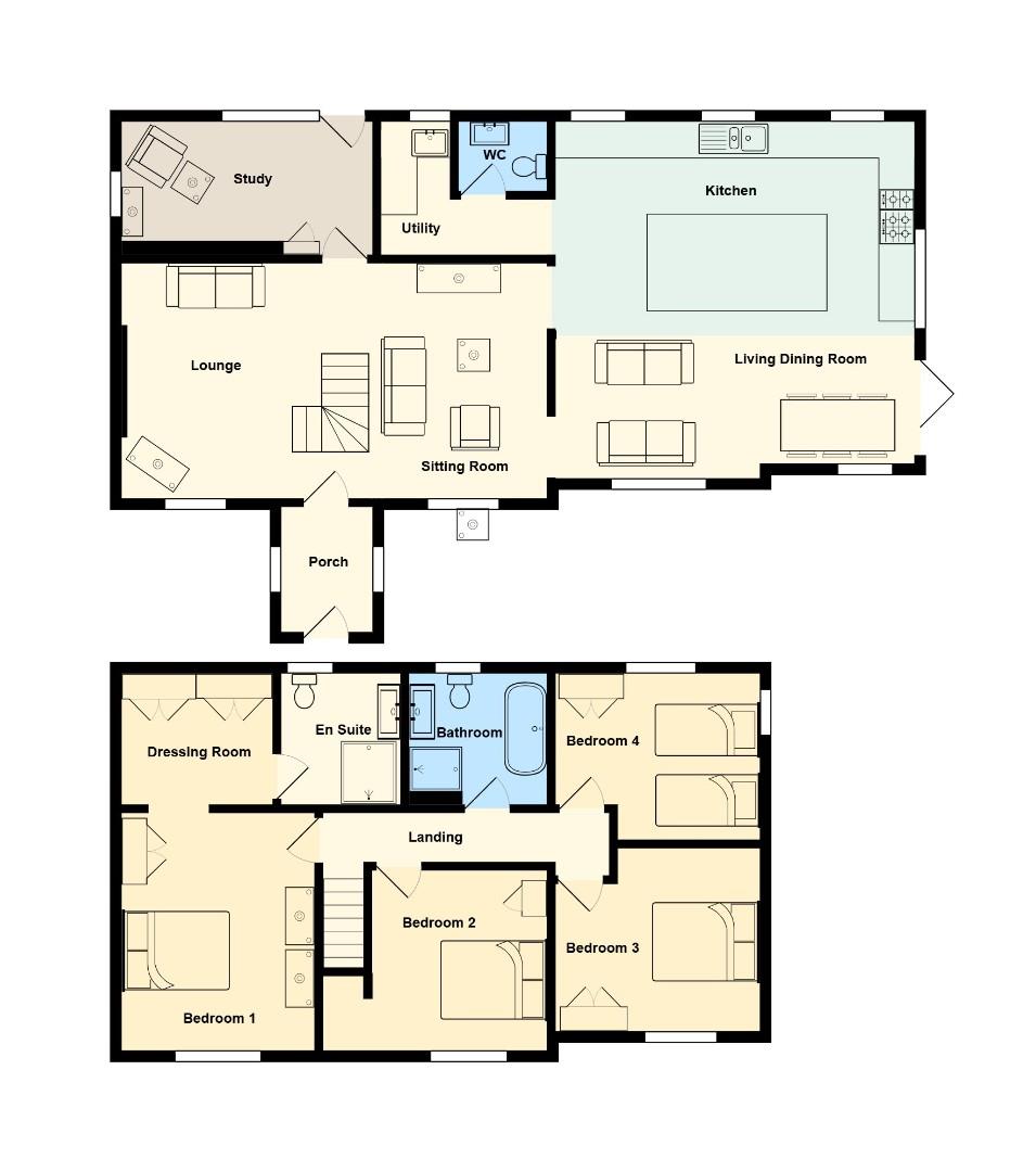 Pantypwllau, Bridgend floorplan