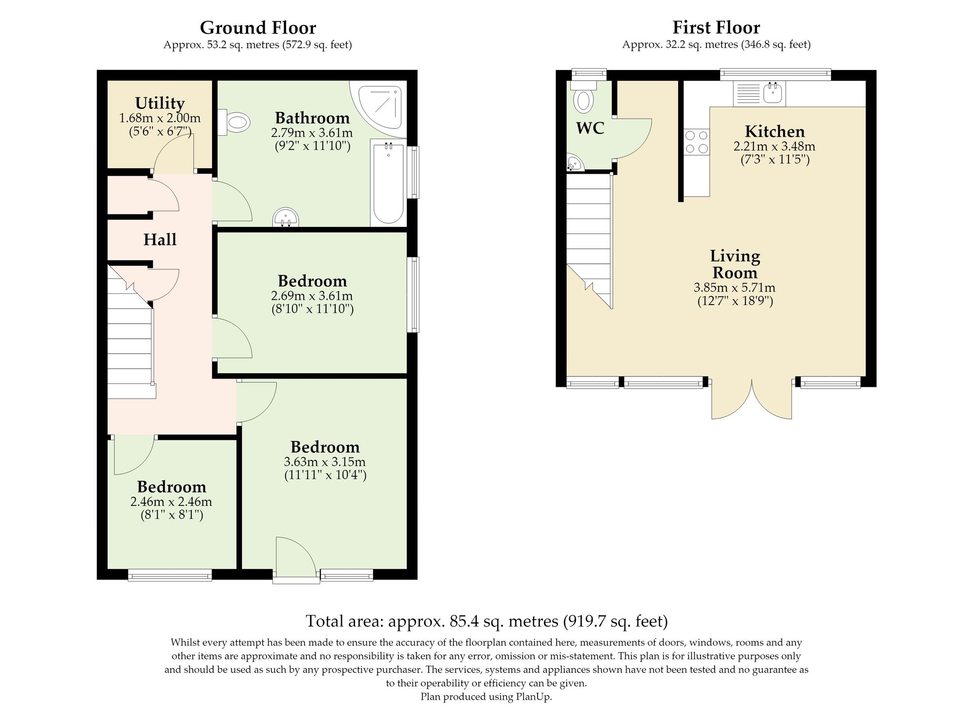 2 Youngman Villas, Lowestoft floorplan