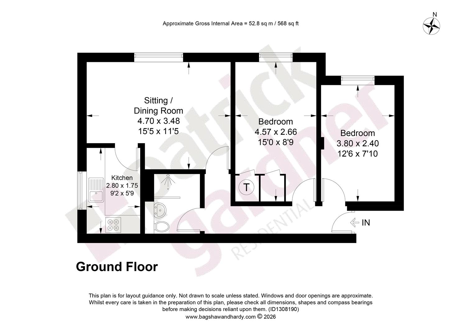 Flat 5, Norfolk Mews 140A, South Street, Dorking floorplan