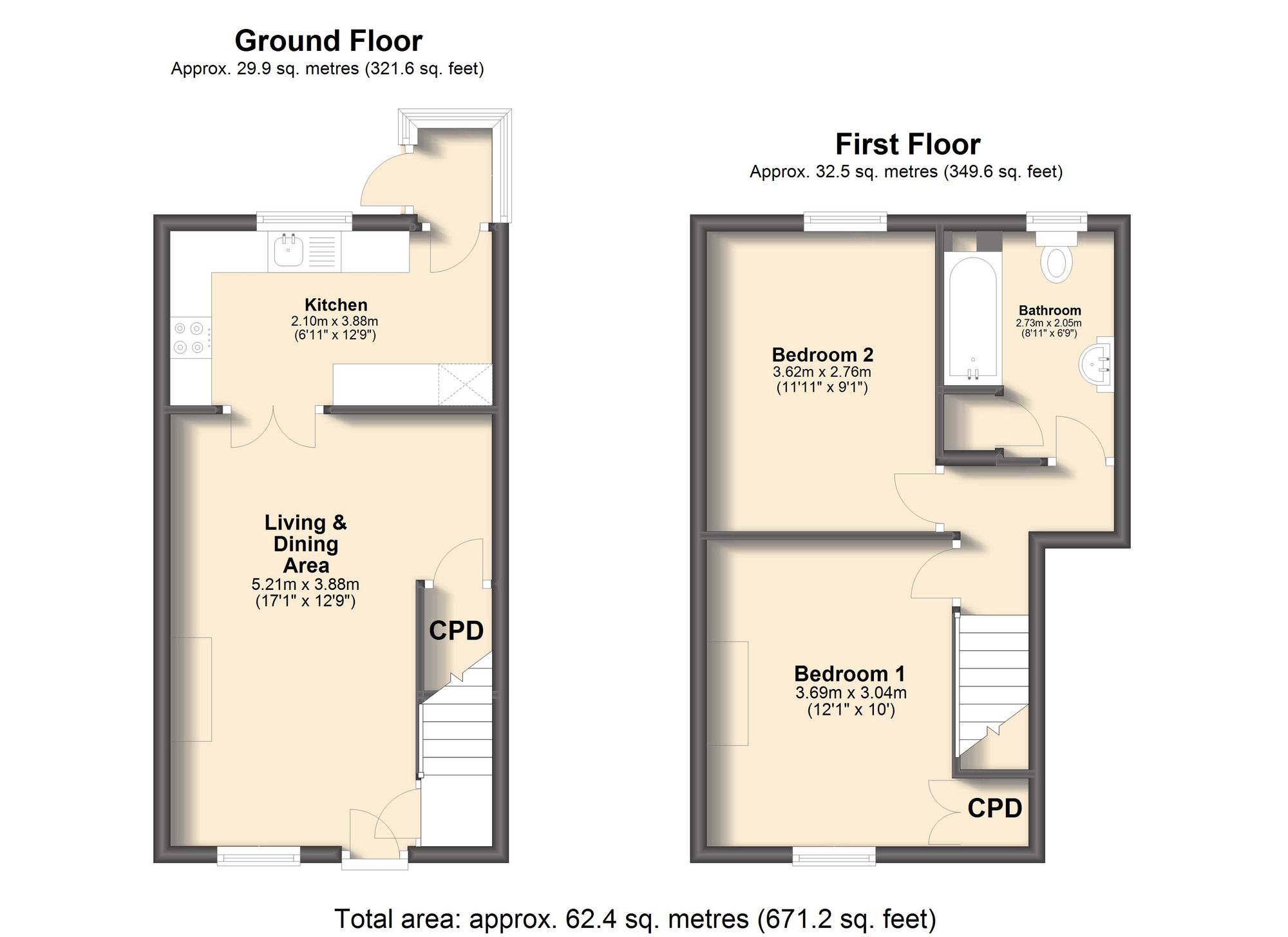5 Sherwood Street, Chesterfield floorplan