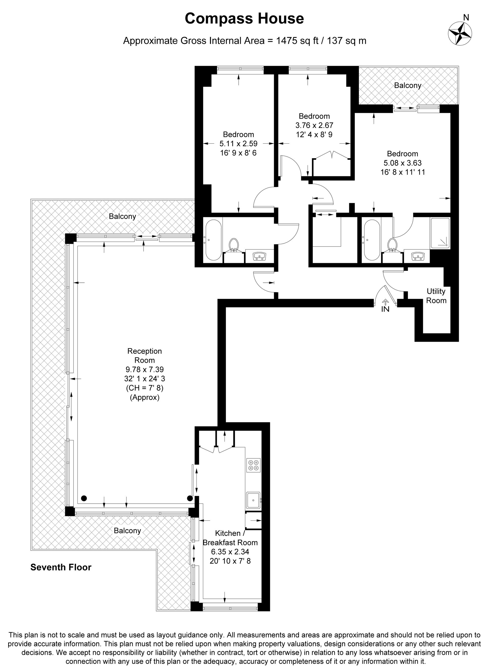 83, Compass House, Chelsea Creek floorplan