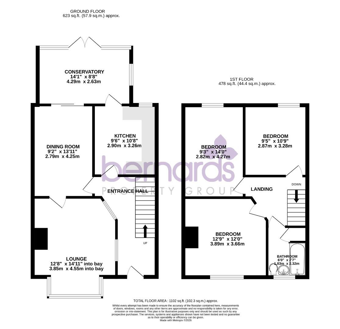 100, Dover Road, Portsmouth floorplan