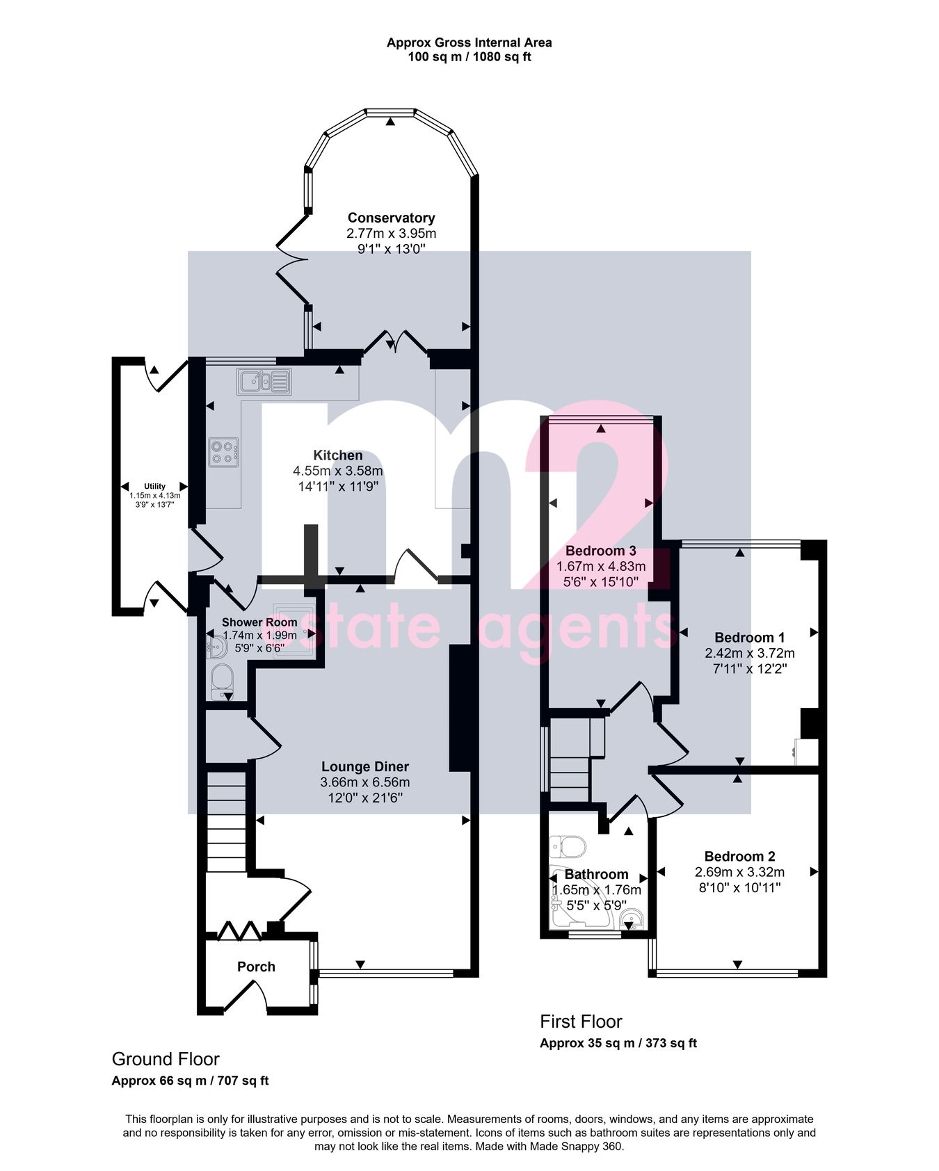 50, Hereford Road, Monmouth floorplan