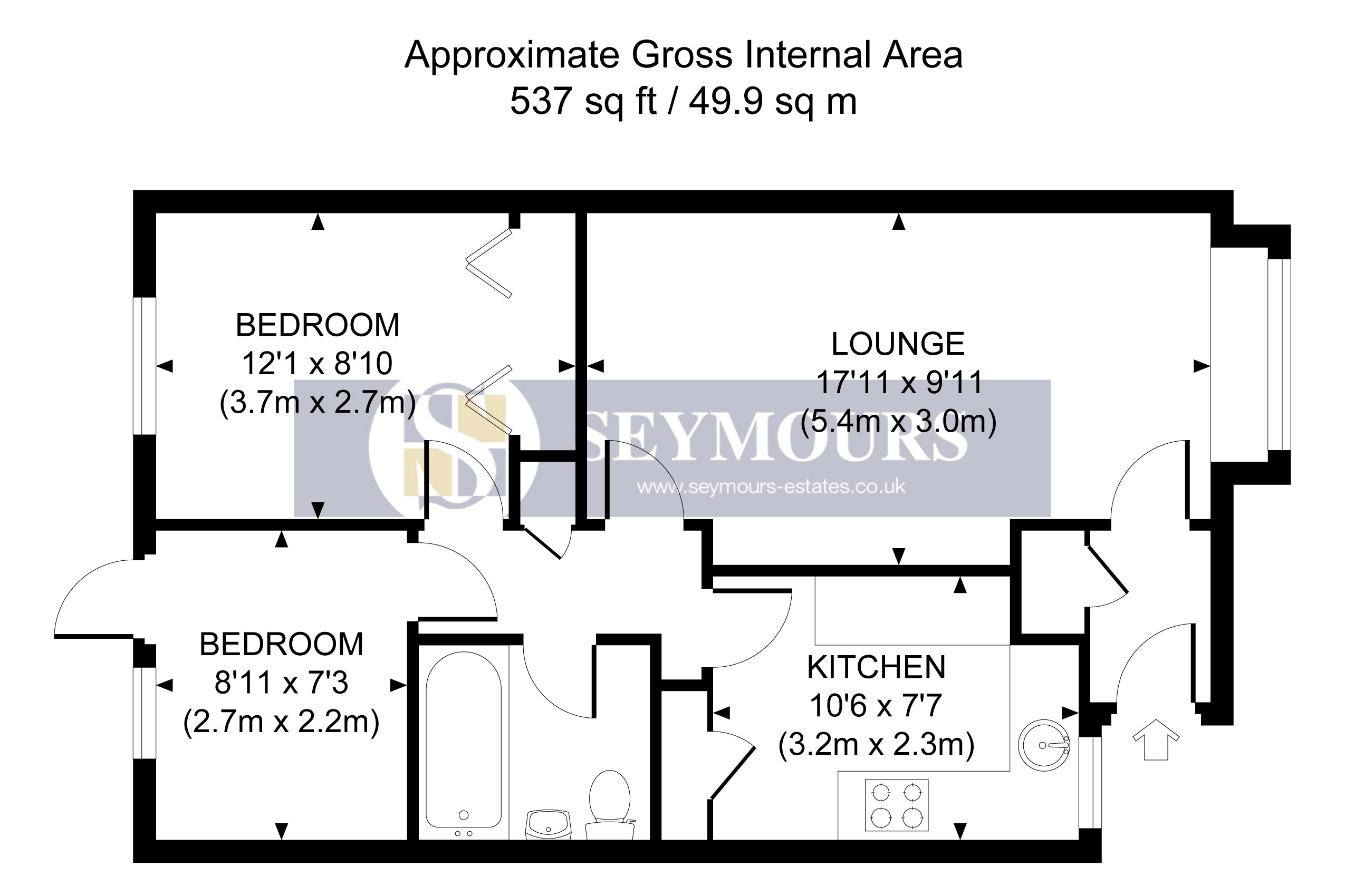 2 Bedrooms Terraced bungalow for sale in Woking, Surrey GU21