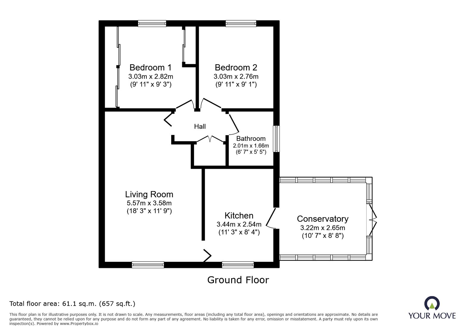 59, Westonfields Drive, Staffordshire floorplan