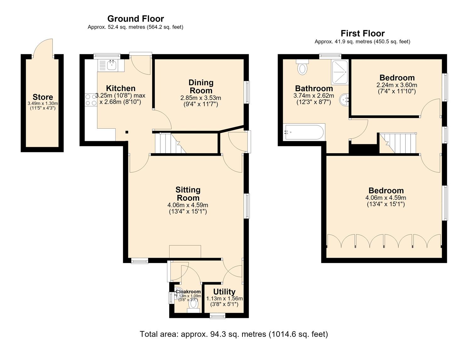 Edge Lea, The Edge, Eyam, Hope Valley floorplan