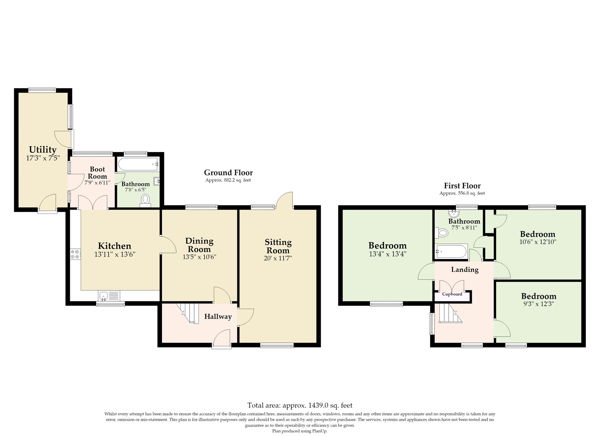 37, Oak Crescent, Eye floorplan