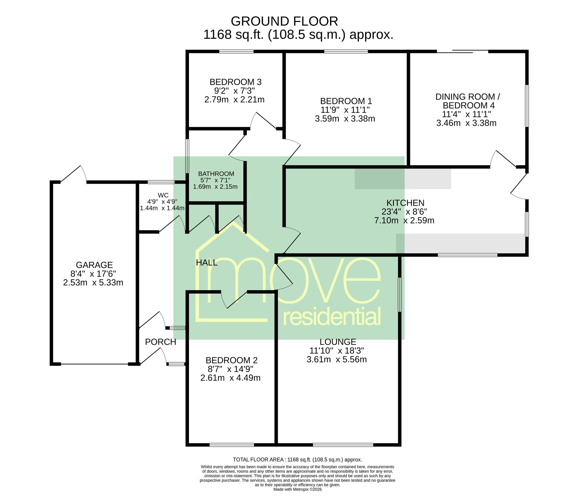 4 Chestnut Close, Wirral floorplan