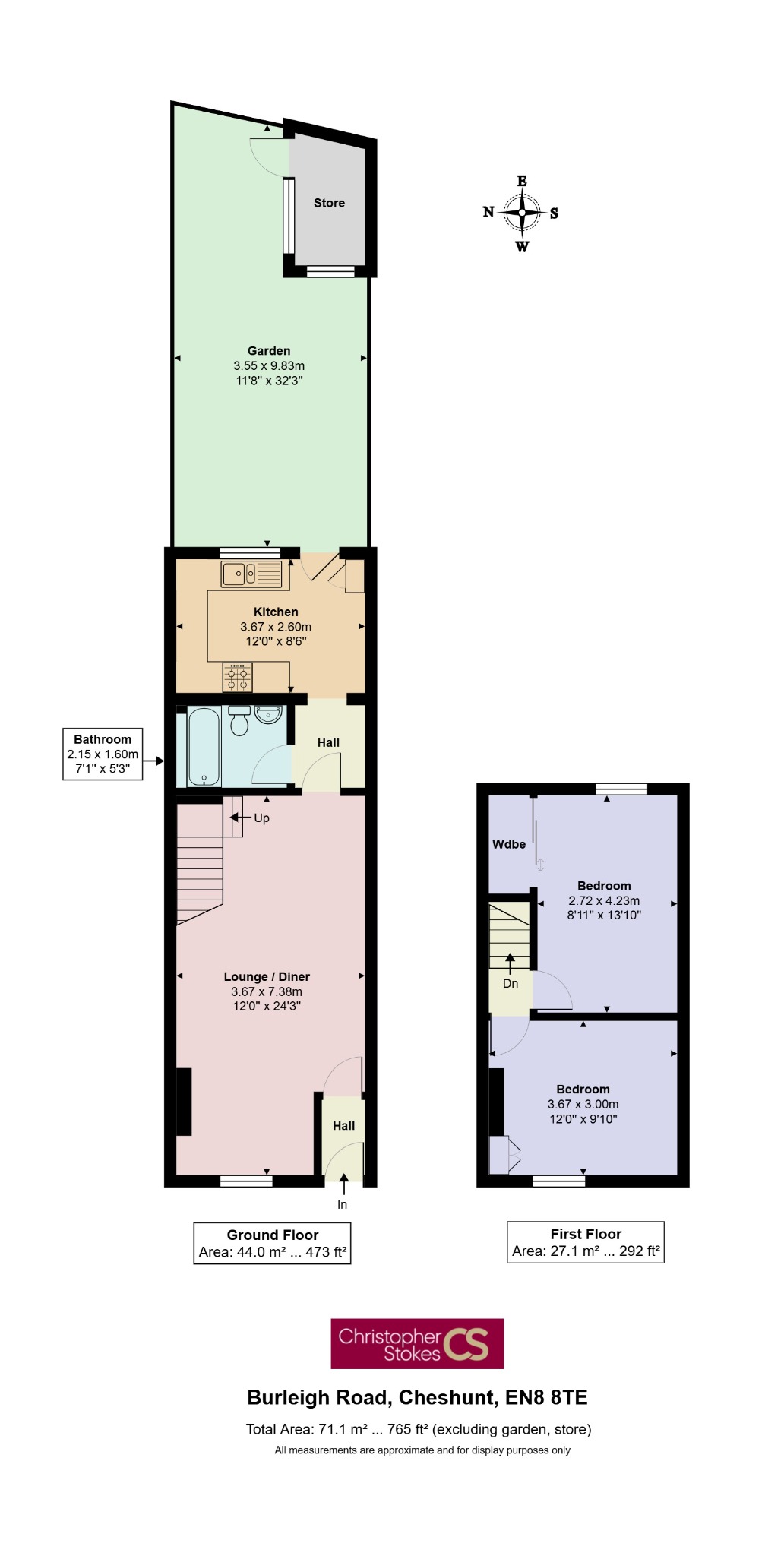 15 Burleigh Road, Cheshunt, Hertfordshire floorplan