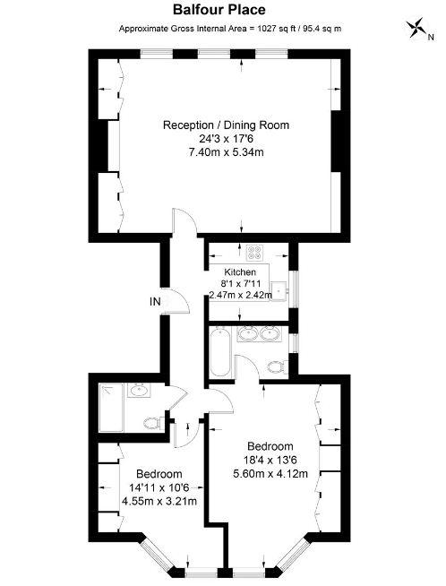 2 Bedrooms Flat to rent in Balfour Place, London W1K