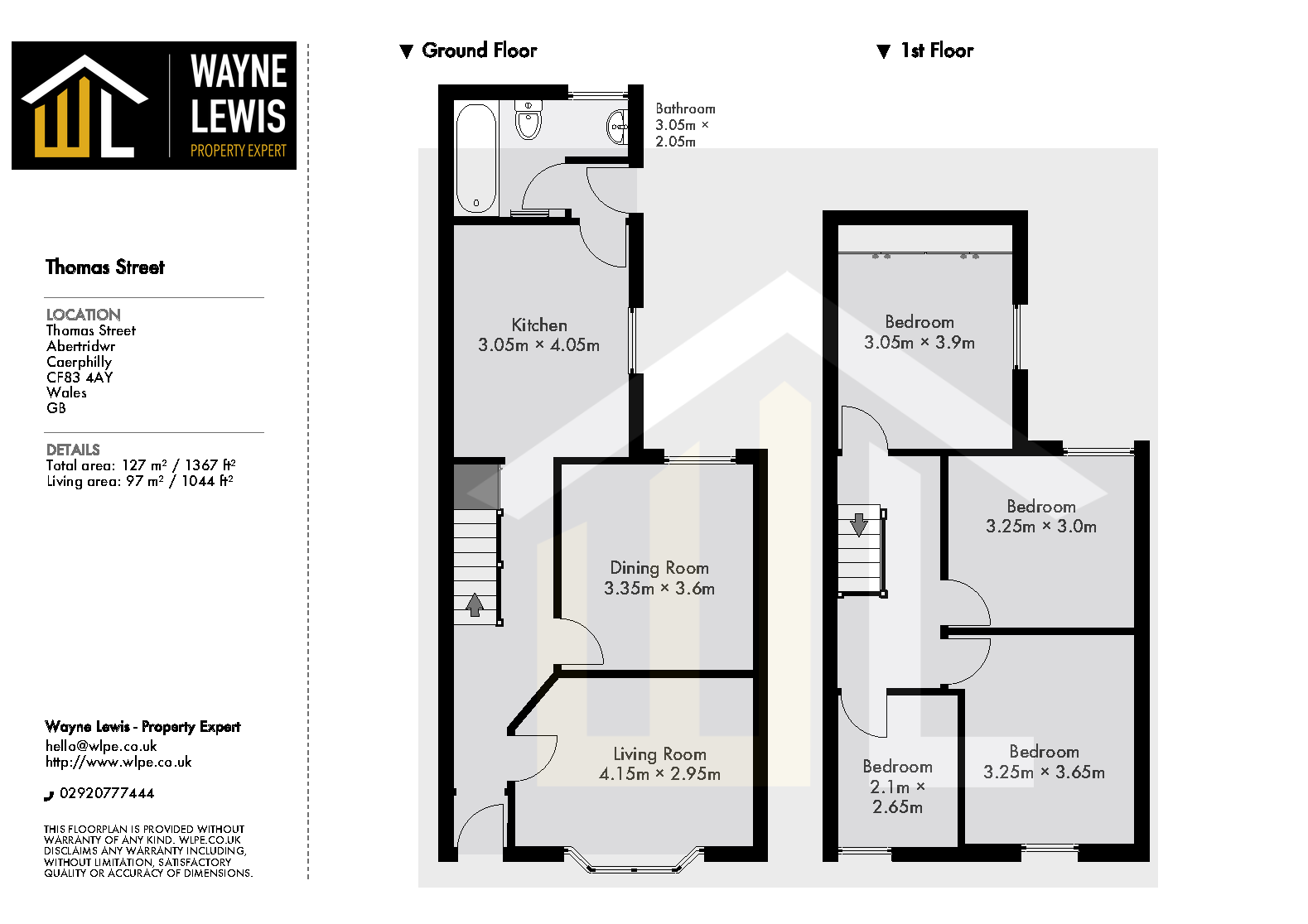 135, Thomas Street, Caerphilly floorplan
