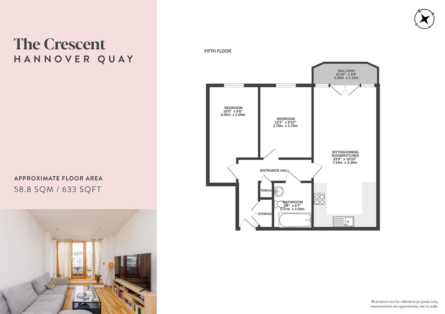 Apartment 267, The Crescent, Hannover Quay, Bristol floorplan
