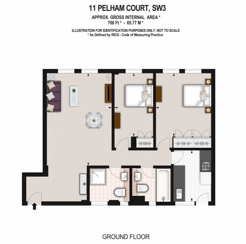 2 Bedrooms Flat to rent in Fulham Road, London SW3