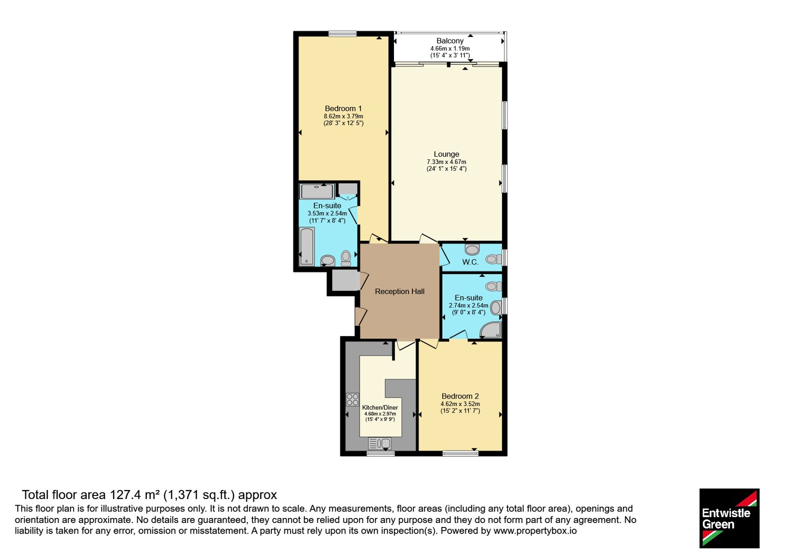 Flat 22, Devere Gardens, 49, 49 South Promenade,, Lancashire floorplan