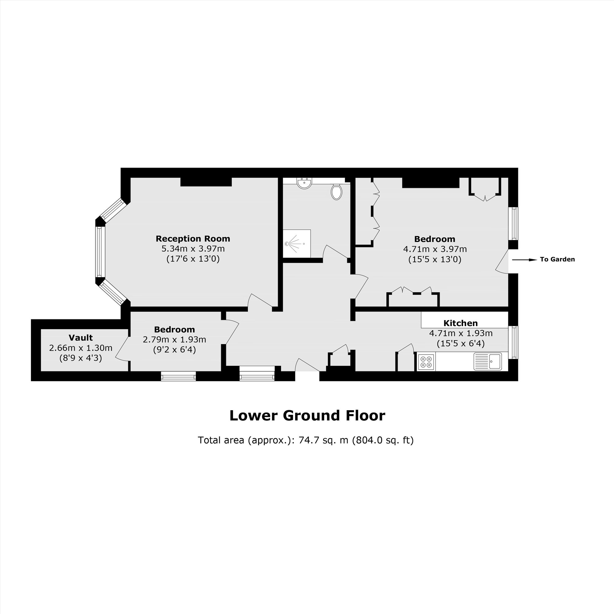 Basement, 91, Randolph Avenue, London floorplan