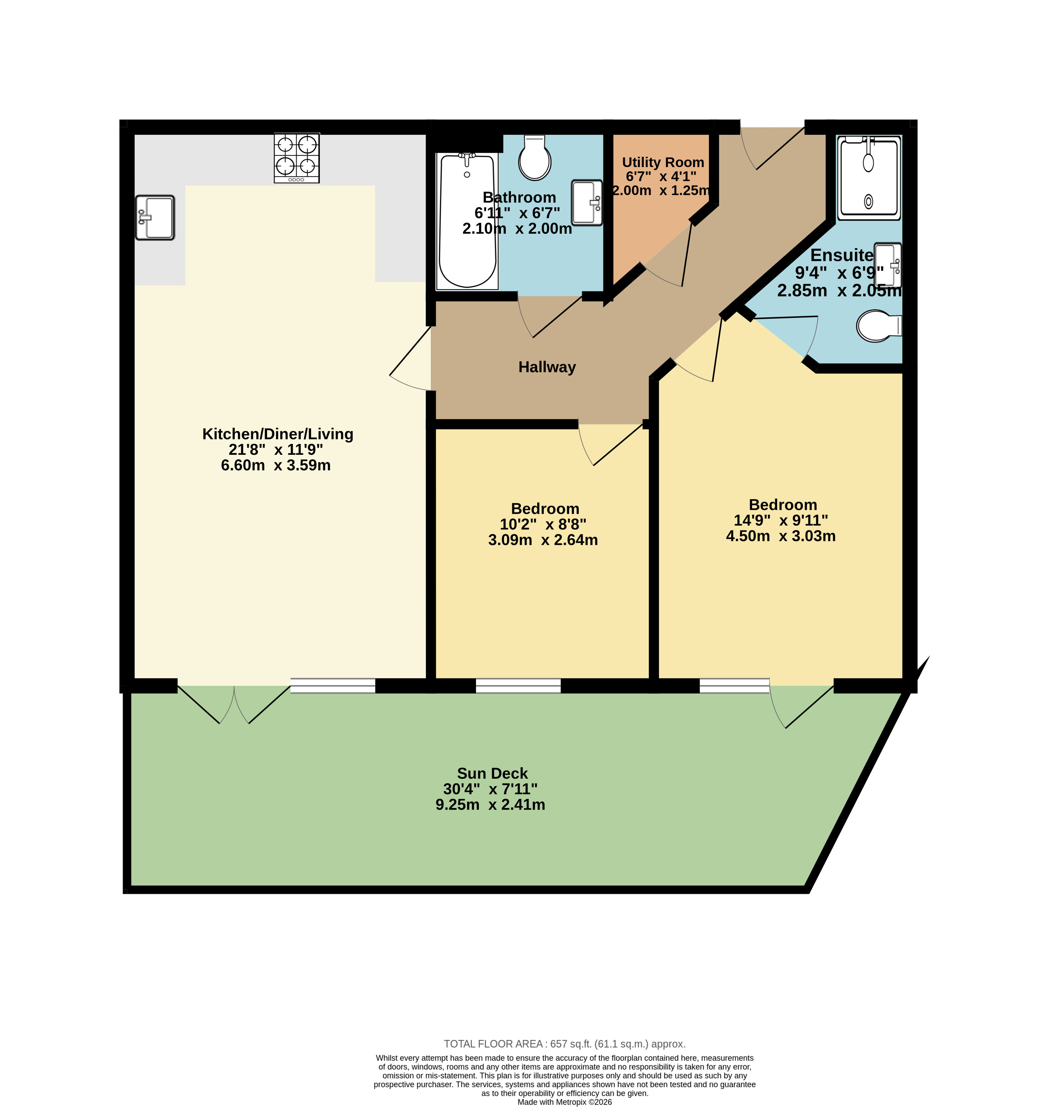 Flat 2 Harbour View, 1, Beach Drive, Ramsgate floorplan
