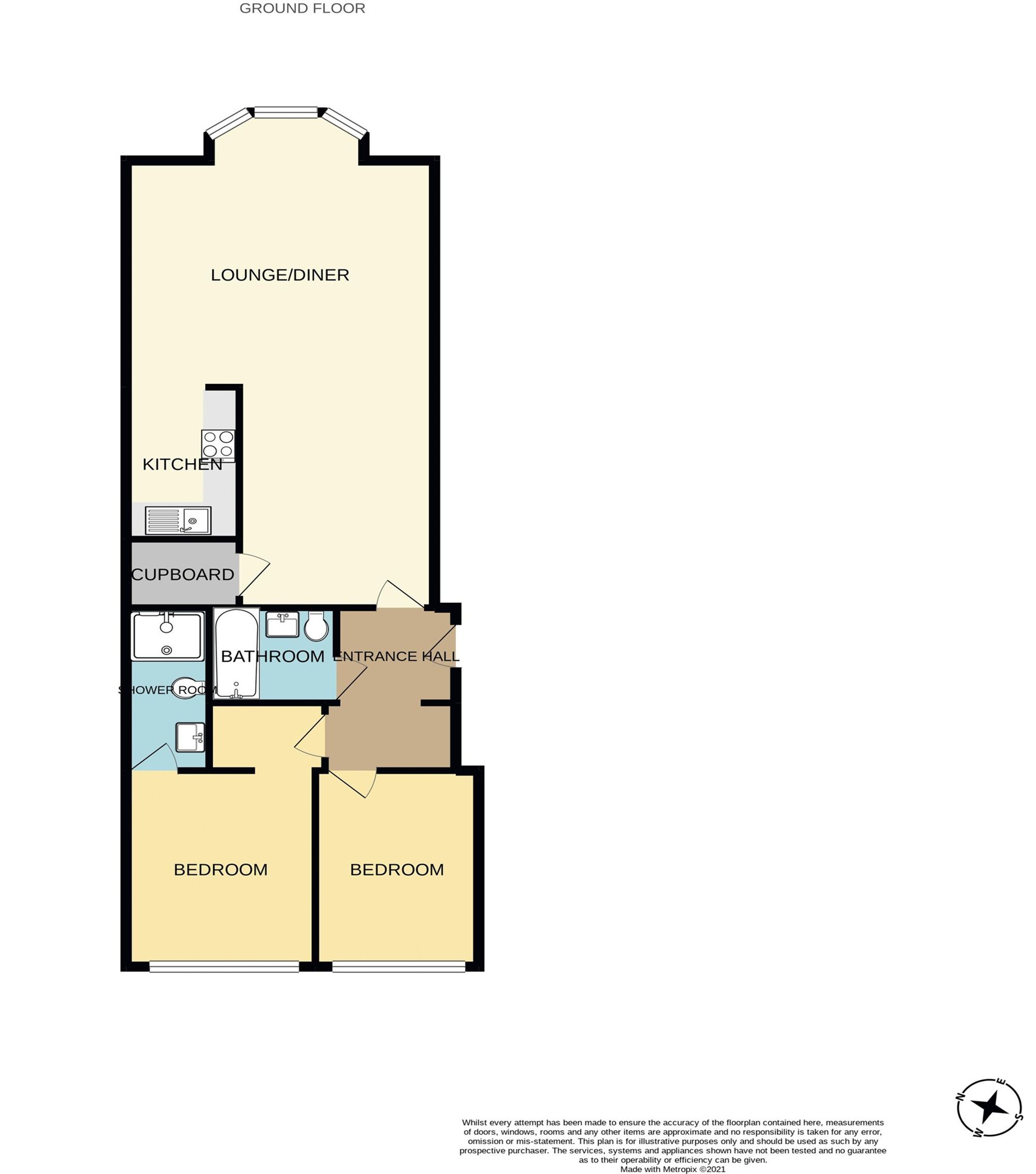 Flat 16, Crest Court The Crescent, Newquay floorplan