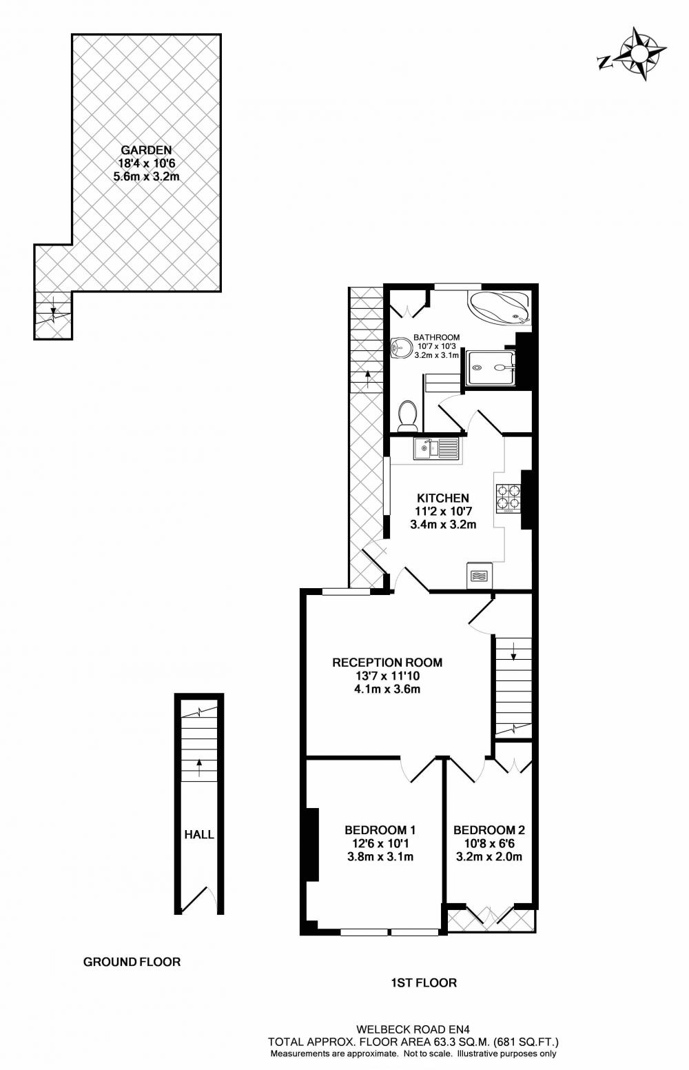 2 Bedrooms Maisonette for sale in Welbeck Road, New Barnet, Barnet EN4