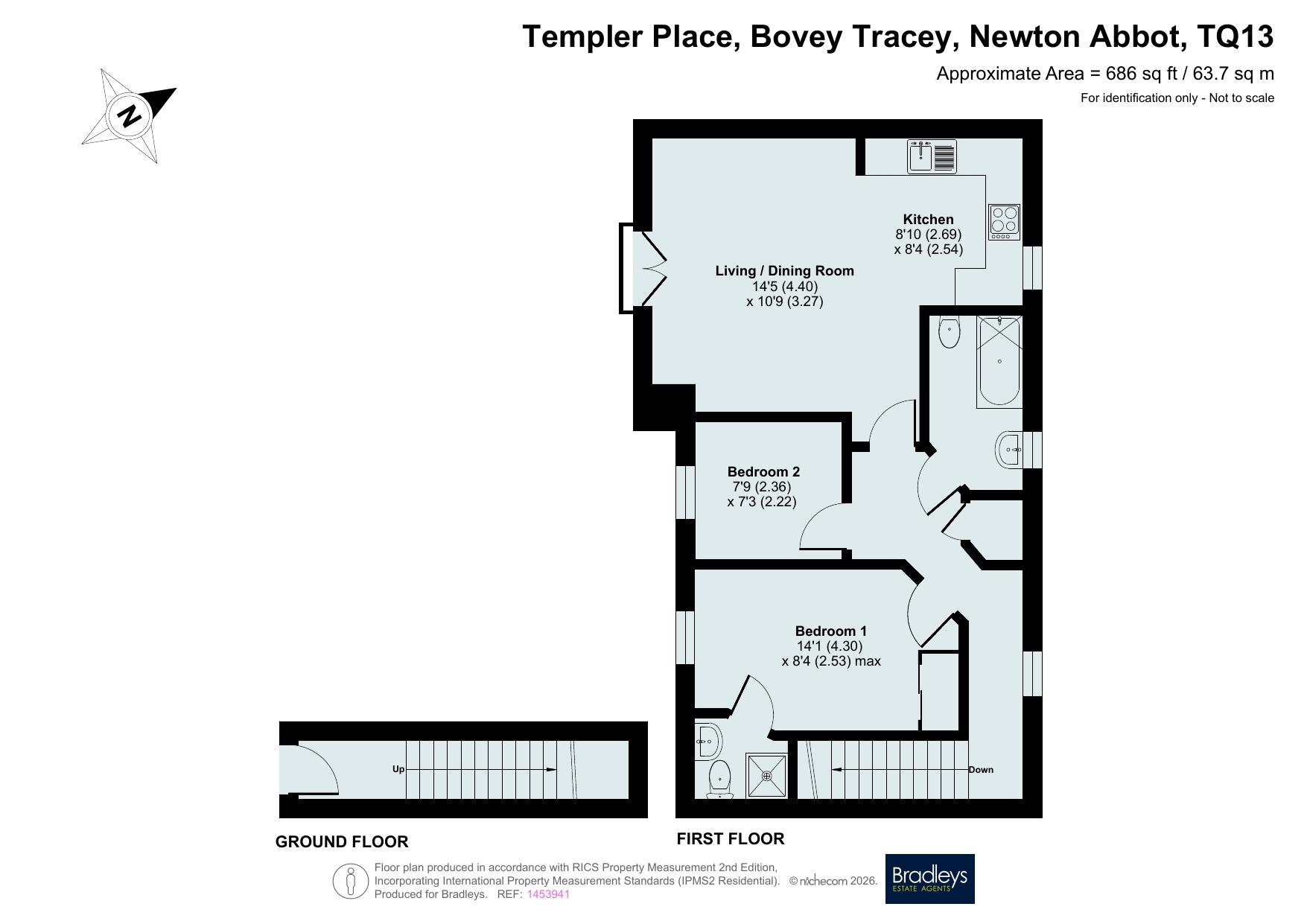 85, Templer Place, Newton Abbot floorplan