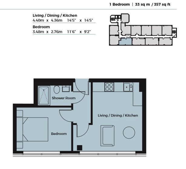 1 Bedrooms Flat for sale in Westmoreland House, 19 The Boulevard, Worthing, West Sussex BN13