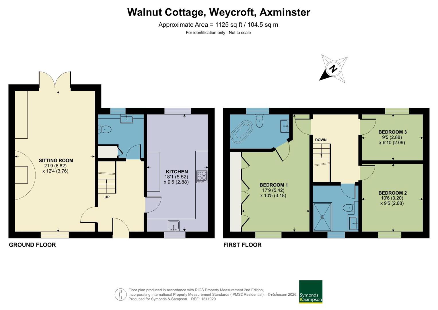 Walnut Cottage, Axminster floorplan