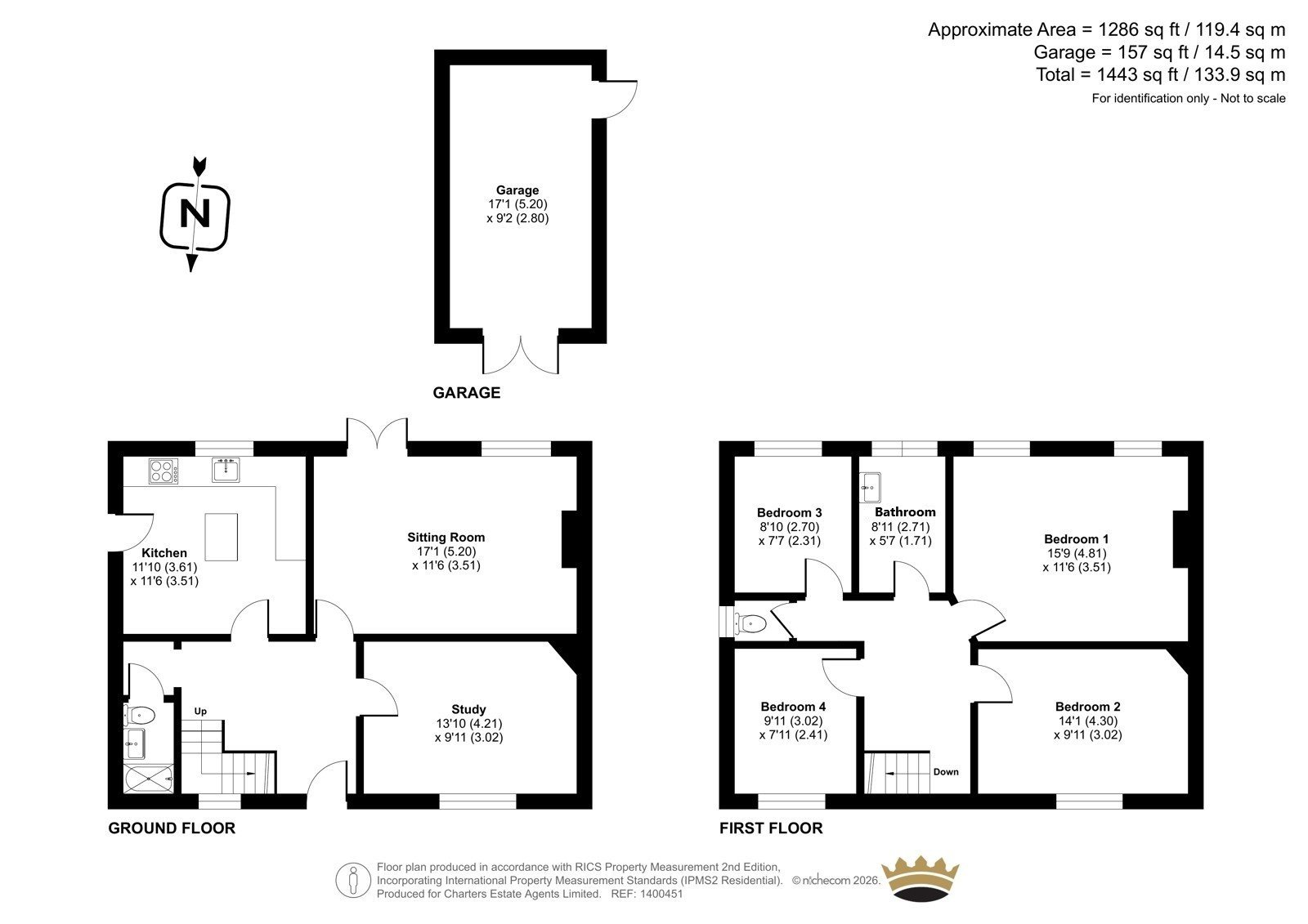 1, Uplands Way, Southampton floorplan