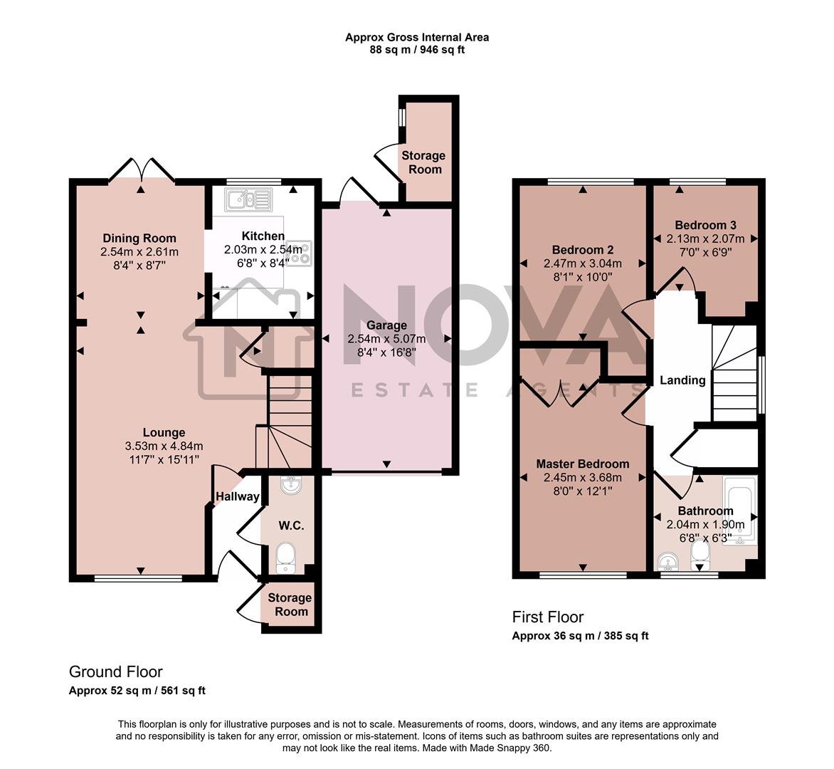1, Farmbrook, Luton floorplan