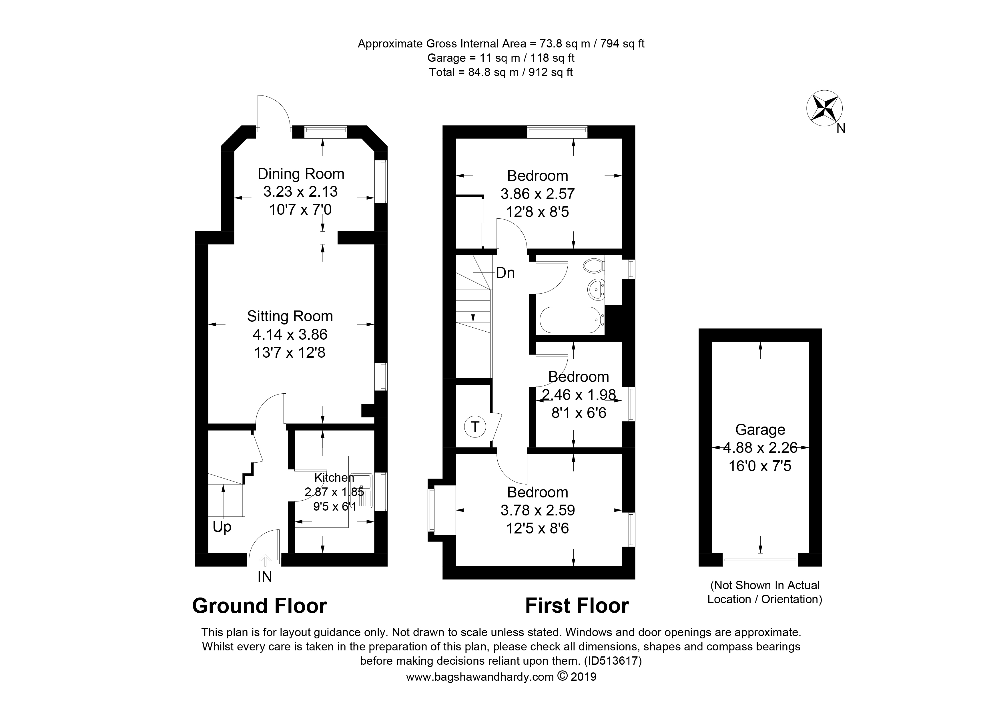 3 Bedrooms Terraced house for sale in Middlefield, Horley RH6