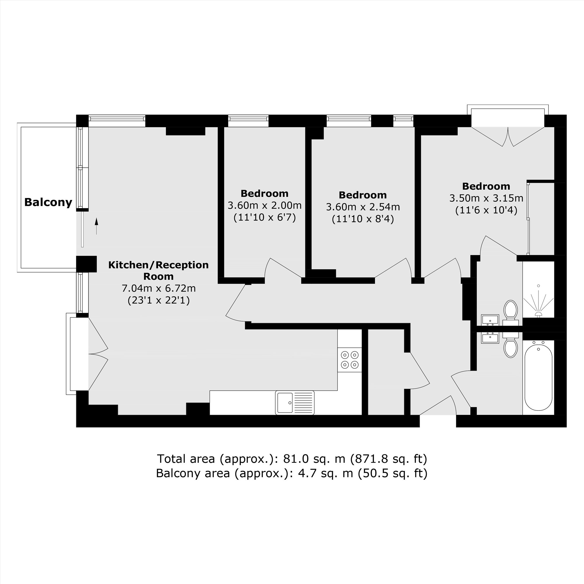 Flat 168, 25, Barge Walk, Greenwich floorplan