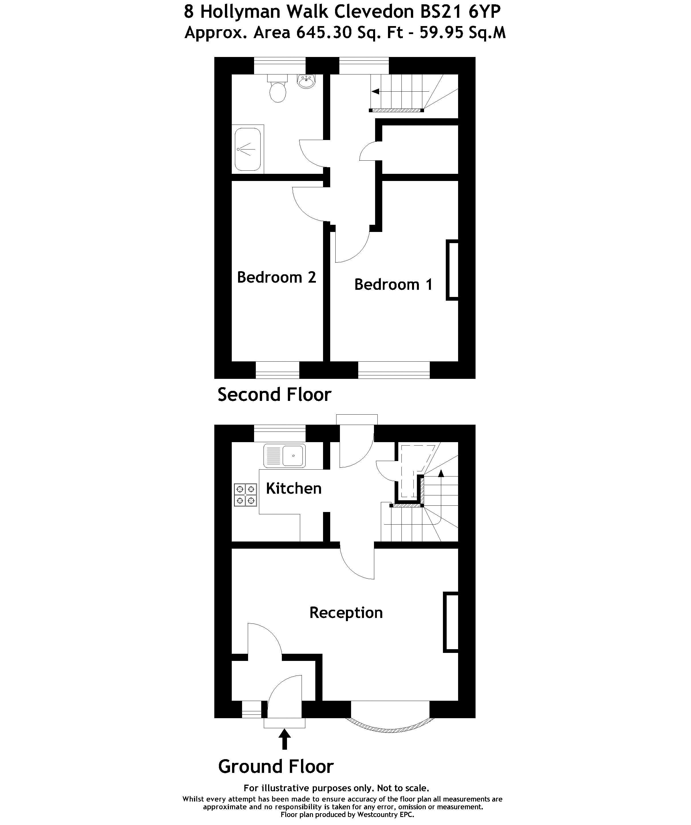 2 Bedrooms Terraced house for sale in Hollyman Walk, Clevedon BS21