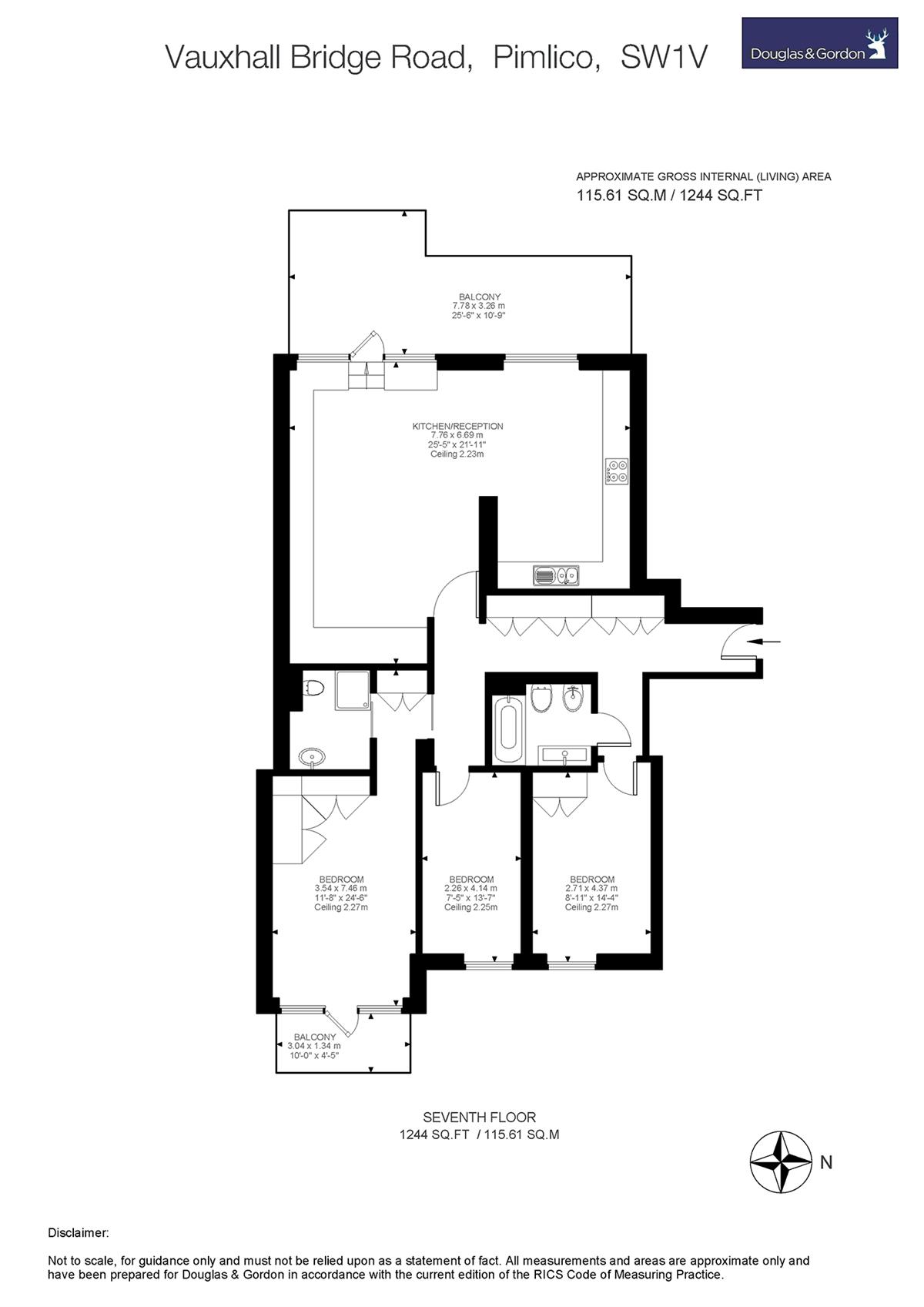 3 Bedrooms Flat to rent in Vauxhall Bridge Road, London SW1V