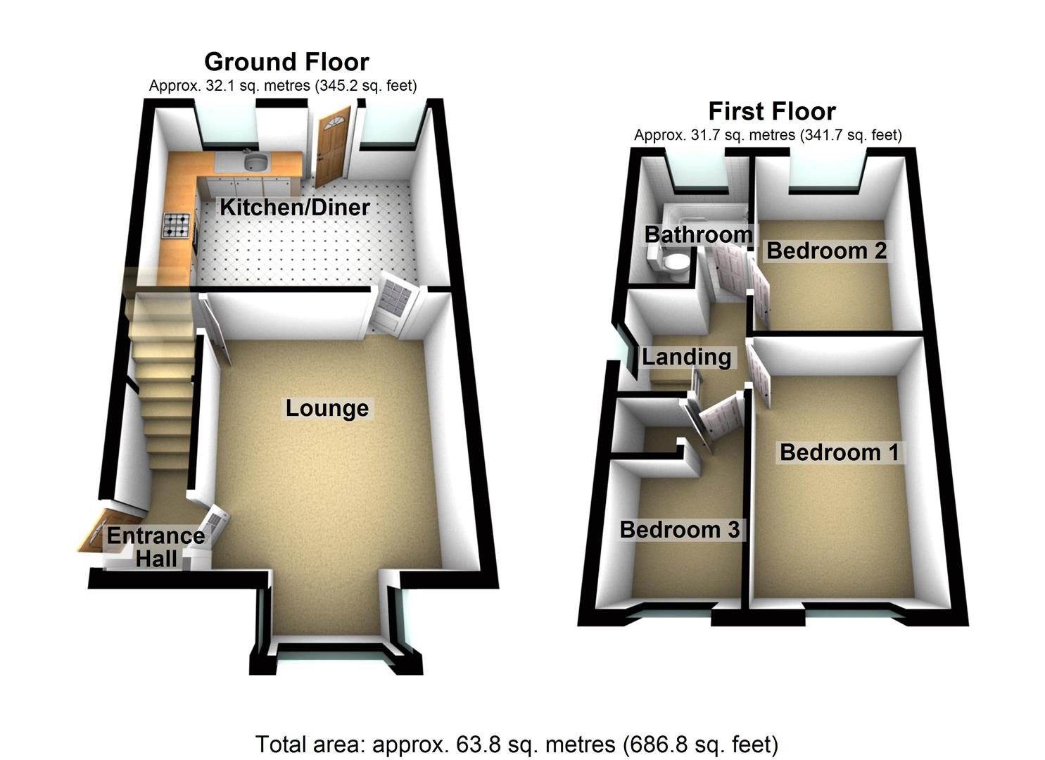 3 Bedrooms Semi-detached house to rent in Perrymead, Luton LU2