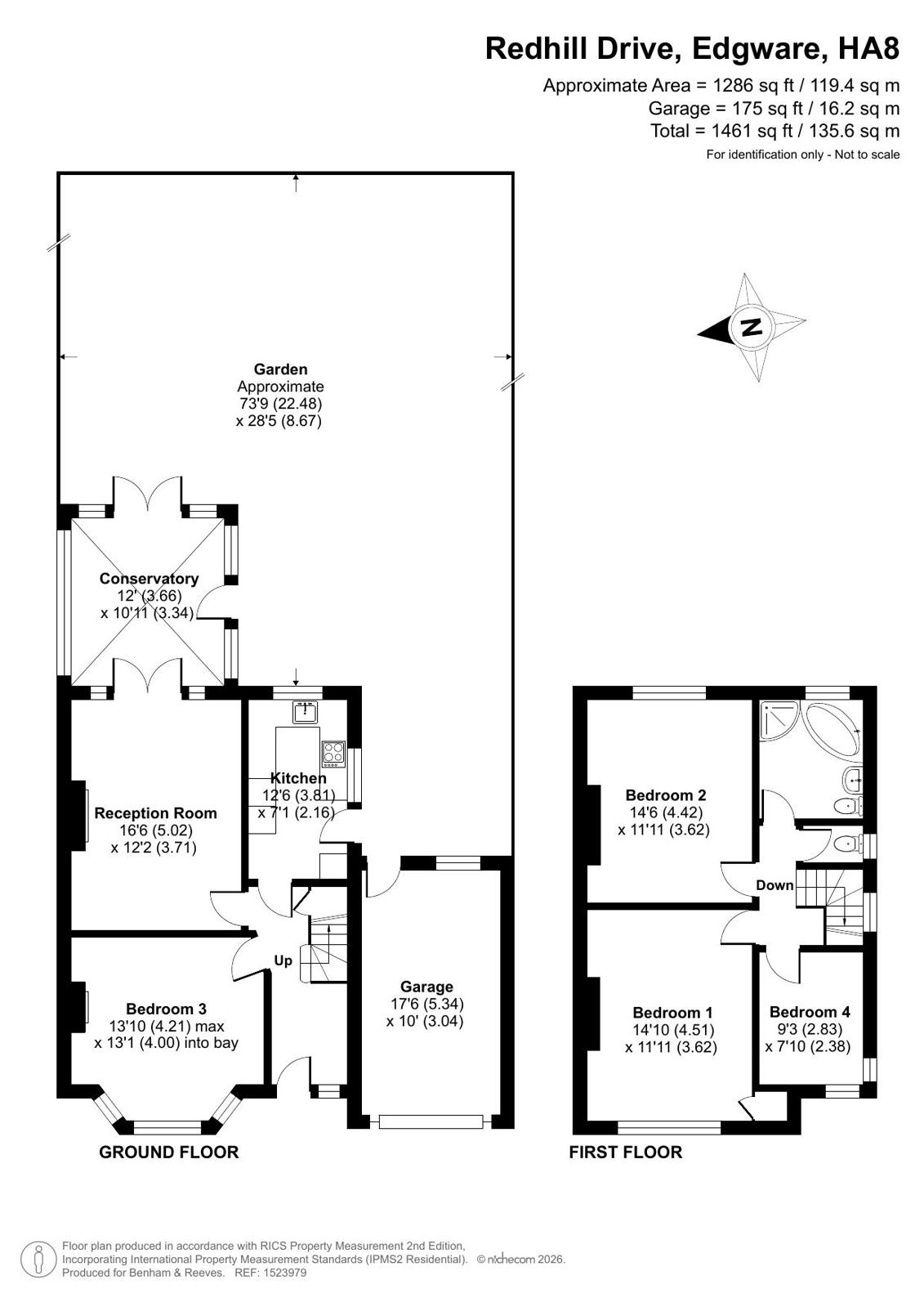 29, Redhill Drive, Edgware floorplan