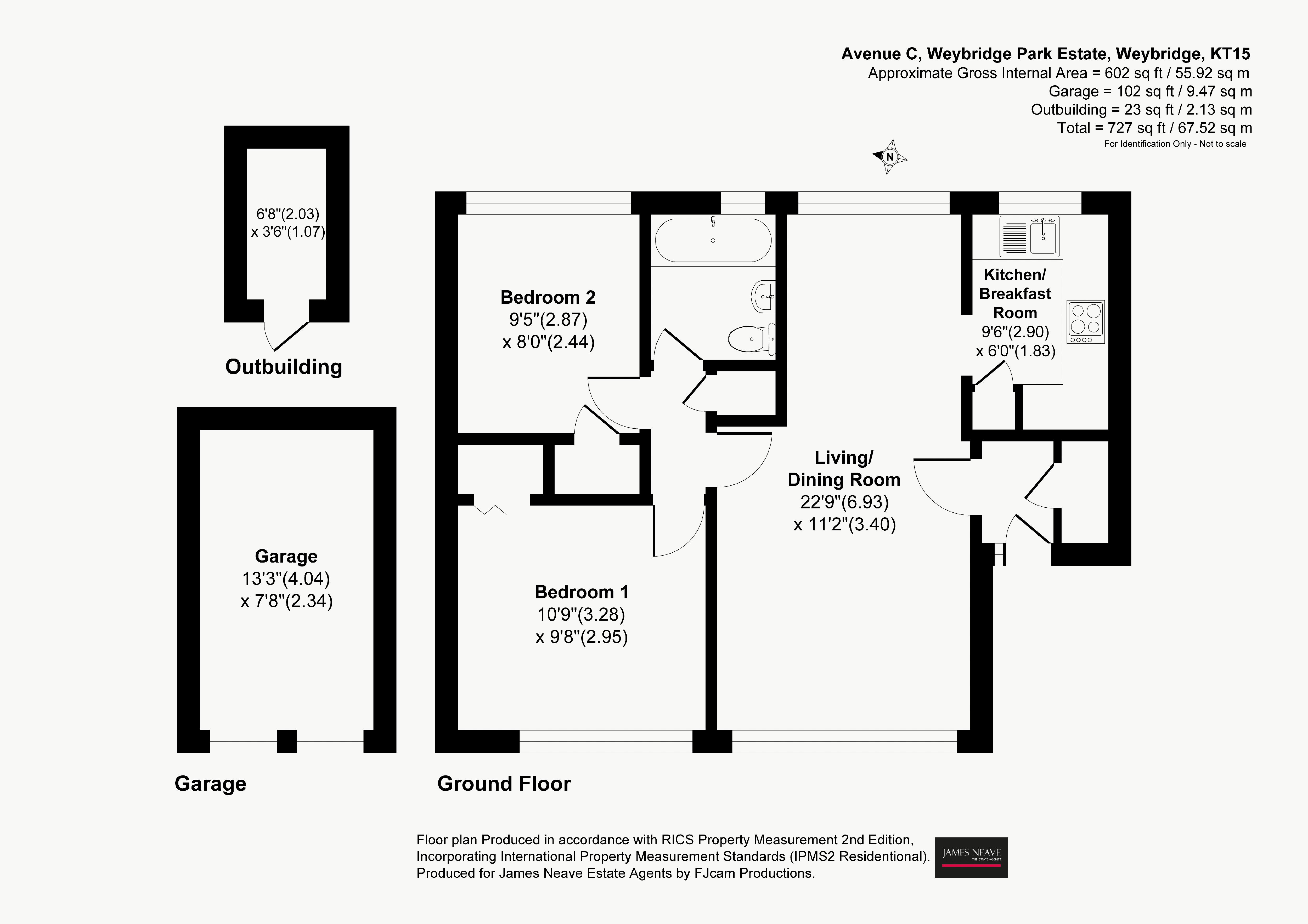 43, Hazelbank Court, Chertsey floorplan