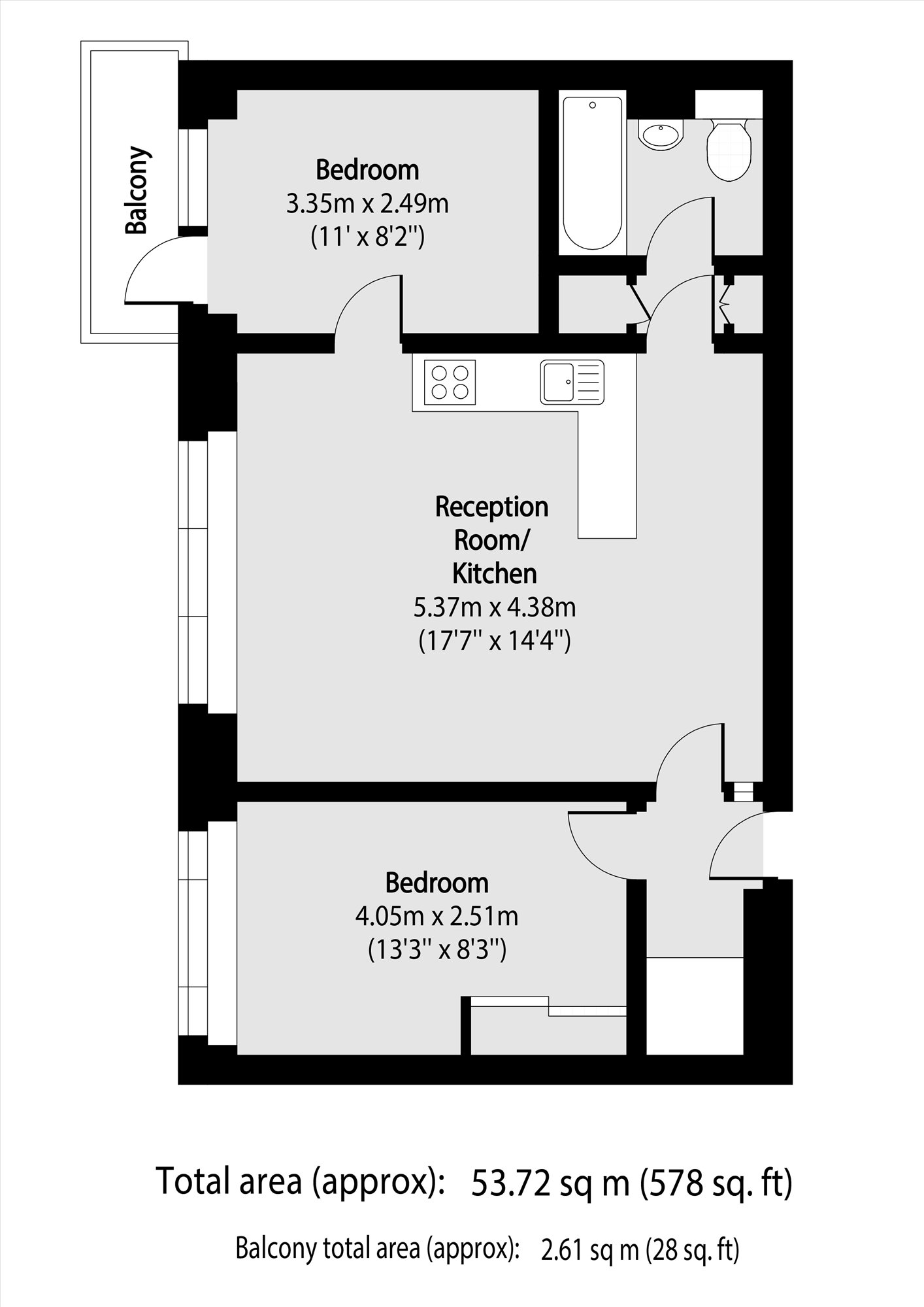 Flat 7, Wye Court, 9, Malvern Way, London floorplan