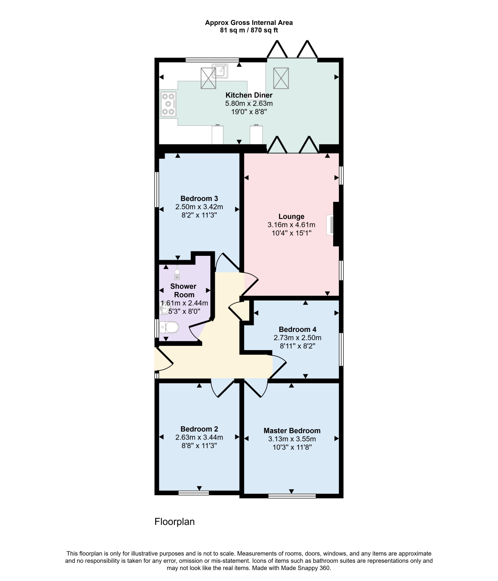 92, Harrow Crescent, Greater London floorplan
