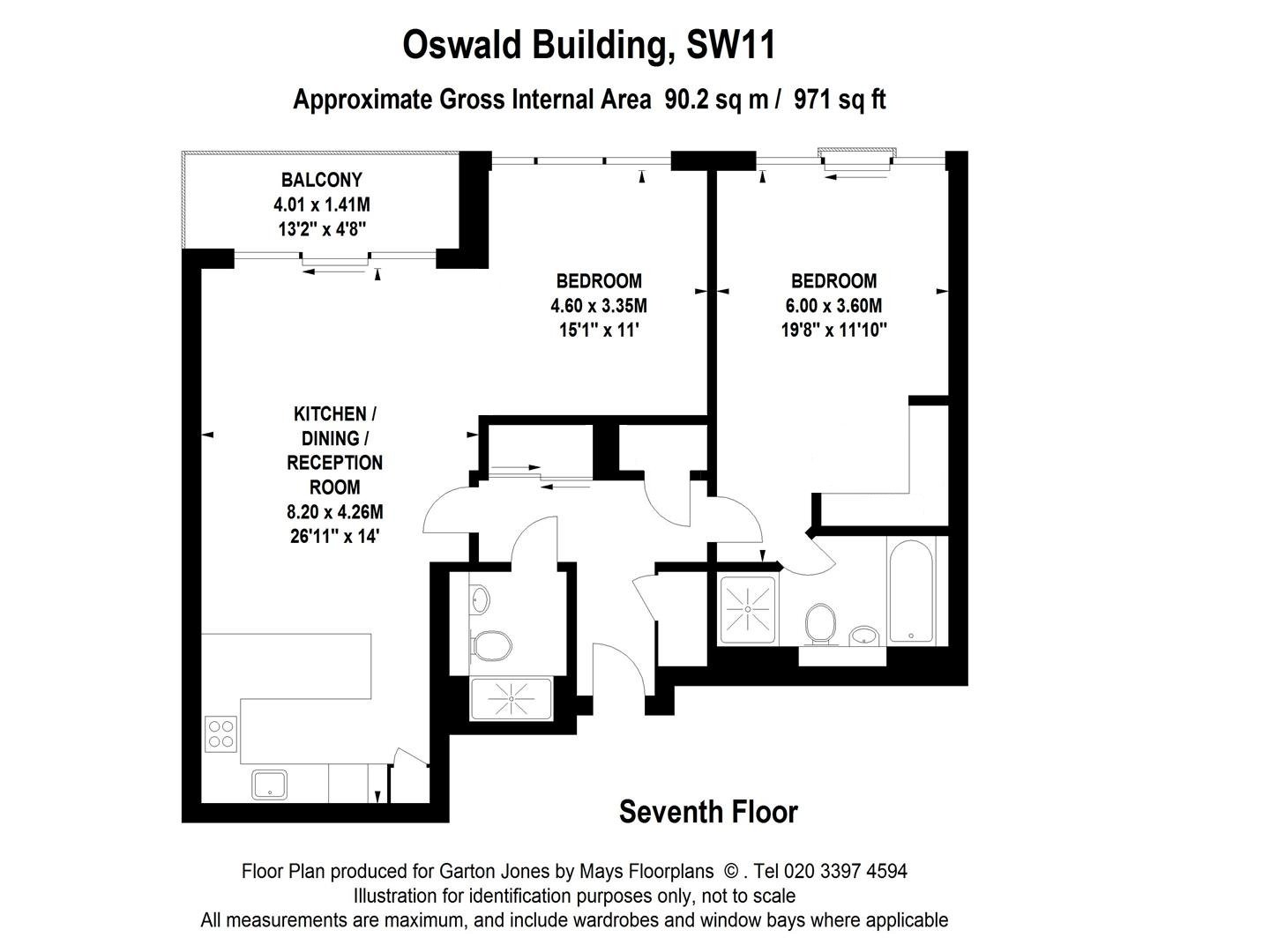 89, Oswald Building, London floorplan