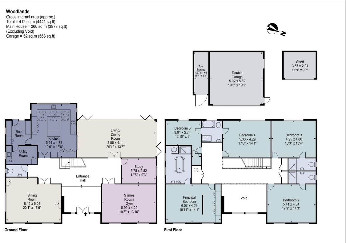 Woodlands, Chatter Alley, Dogmersfield floorplan
