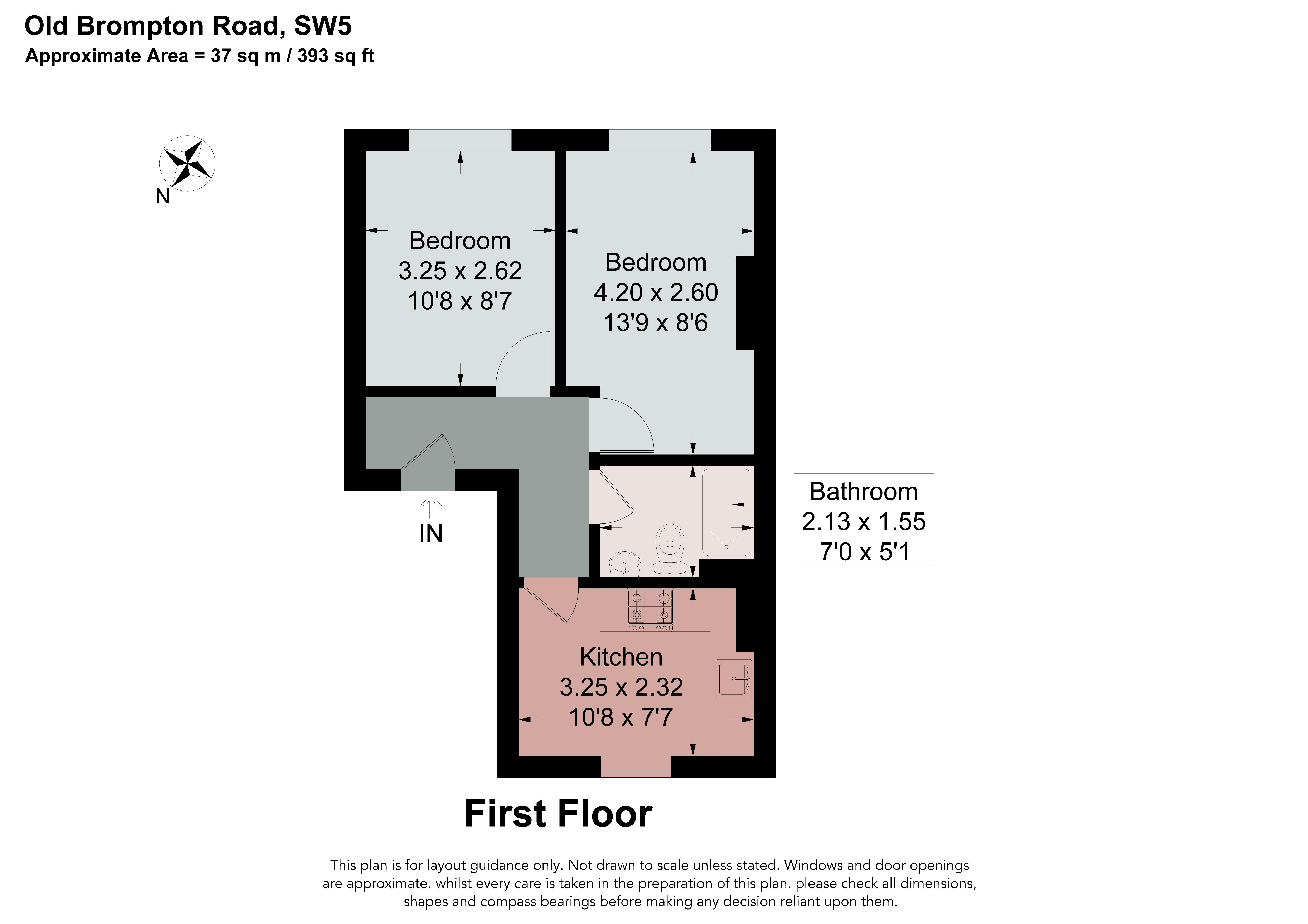 Flat 1, 150, Old Brompton Road, London floorplan