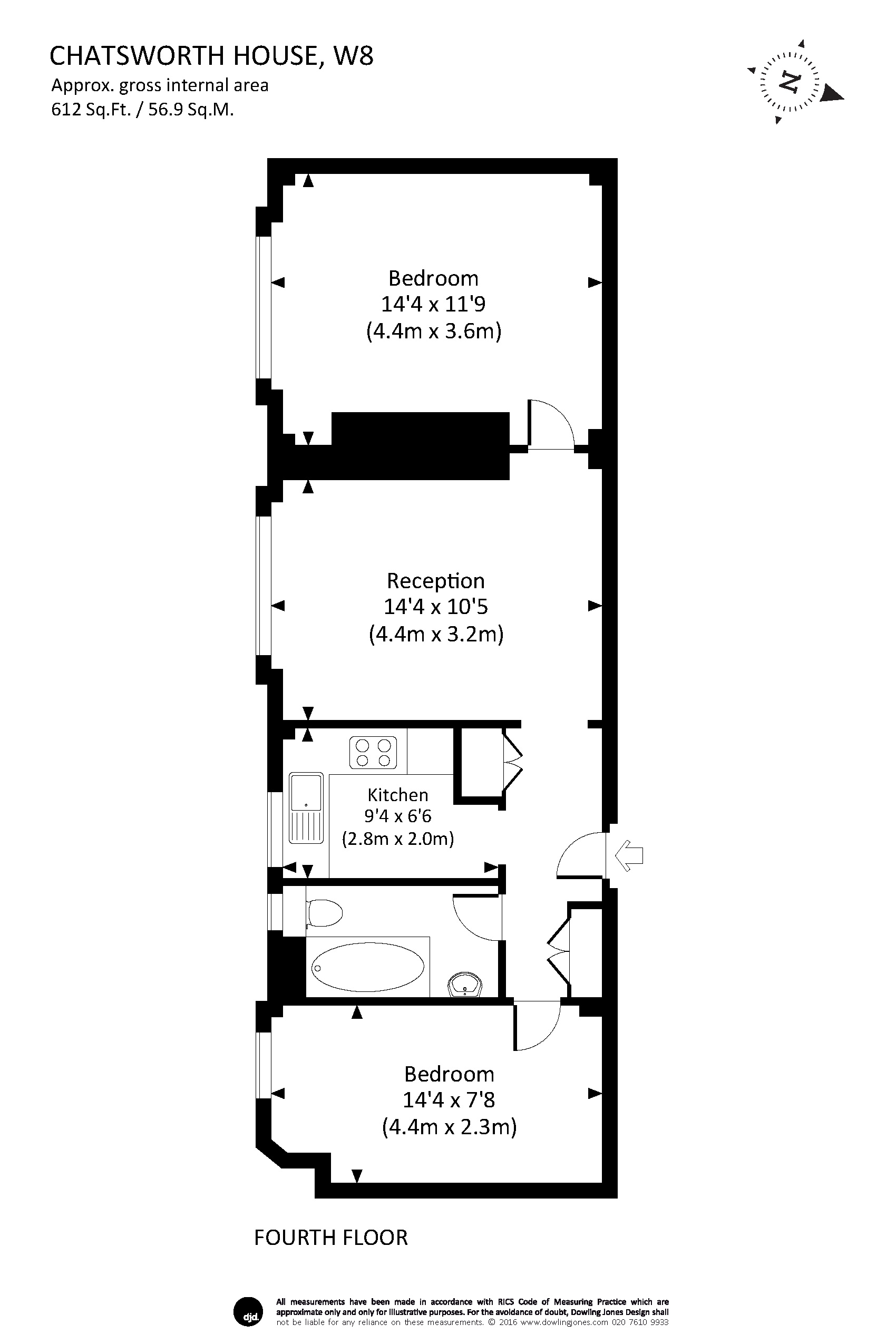 2 Bedrooms Flat to rent in Pembroke Road, Kensington W8