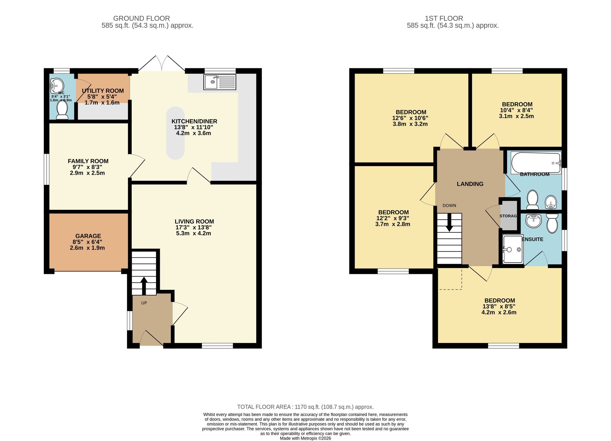 2 Baker Close, Mexborough floorplan