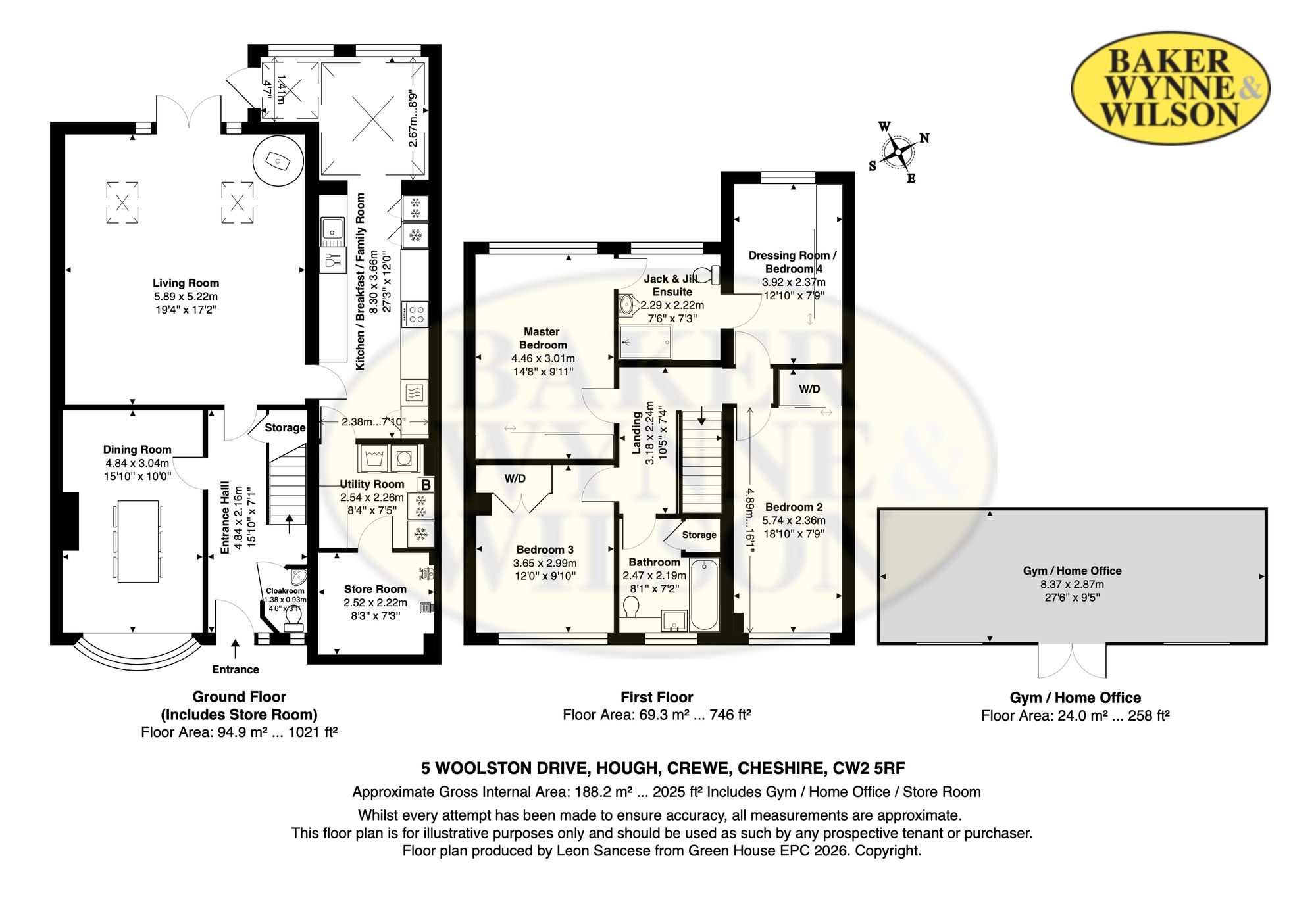 5 Woolston Drive, Crewe floorplan
