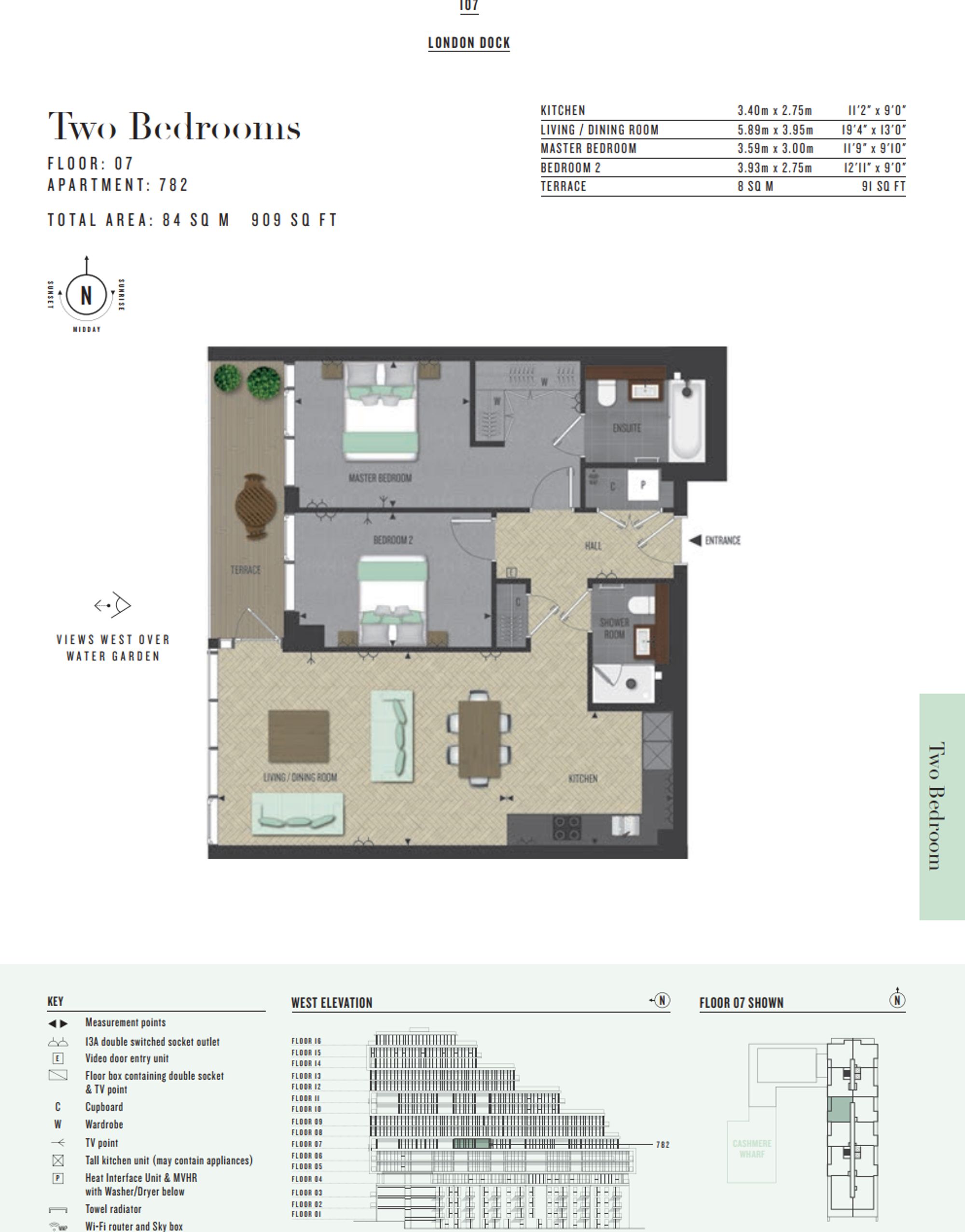 Flat 706, 3 Merino Gardens, London floorplan