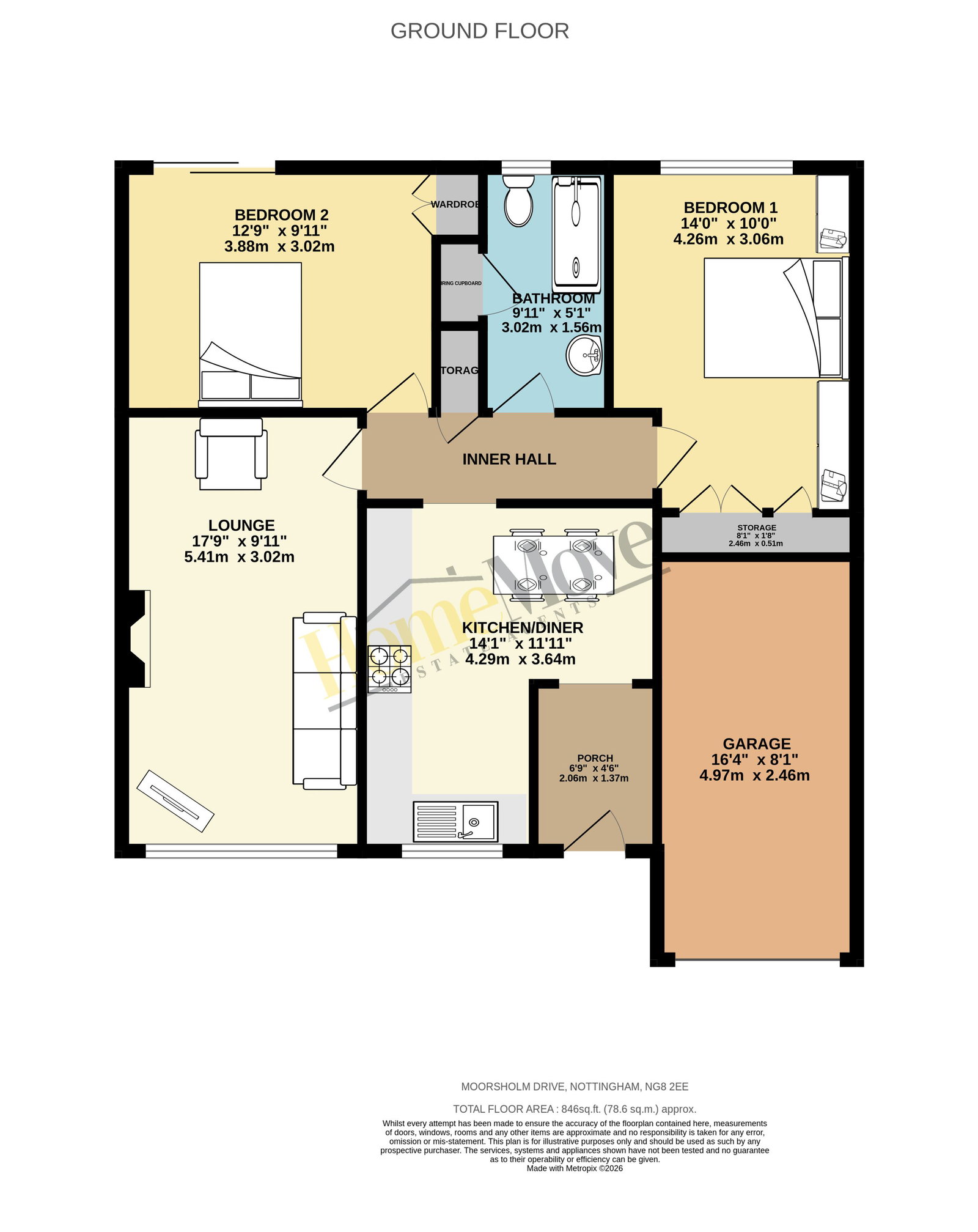 75, Moorsholm Drive, Nottingham floorplan