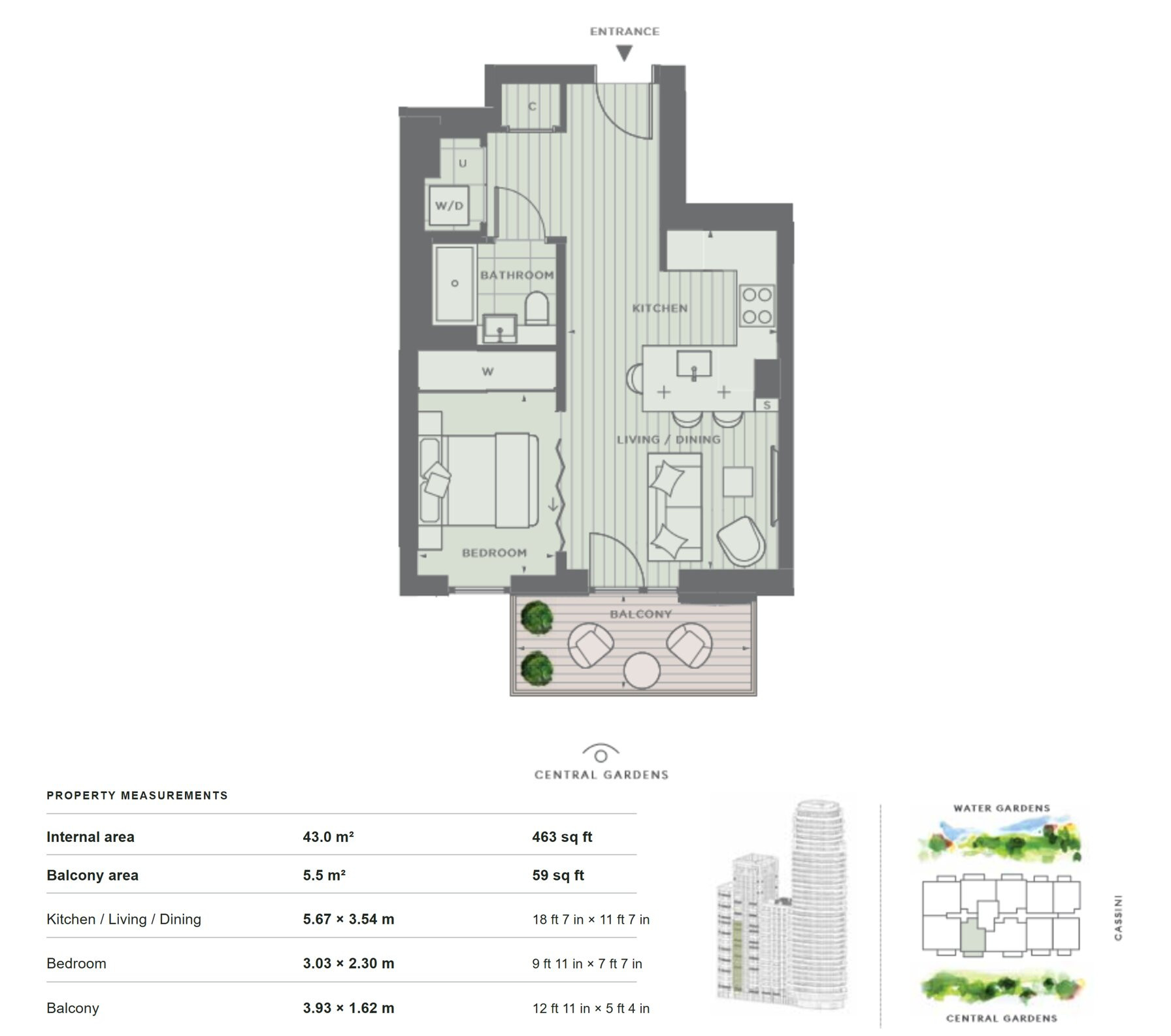 33, Parkside Apartments, White City floorplan