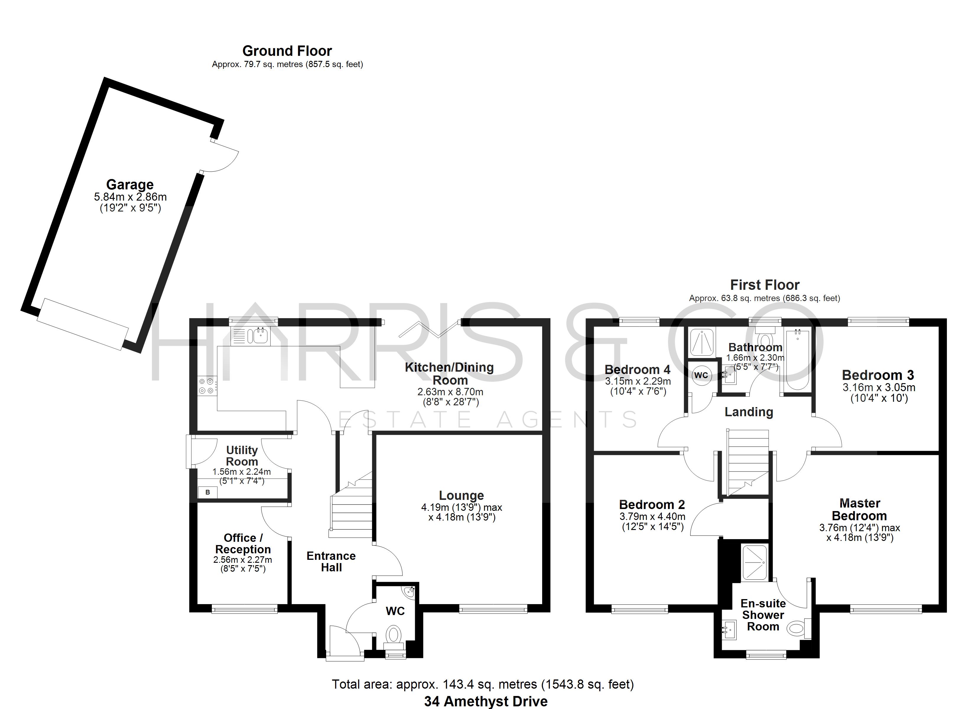 34, Amethyst Drive, Lancashire floorplan